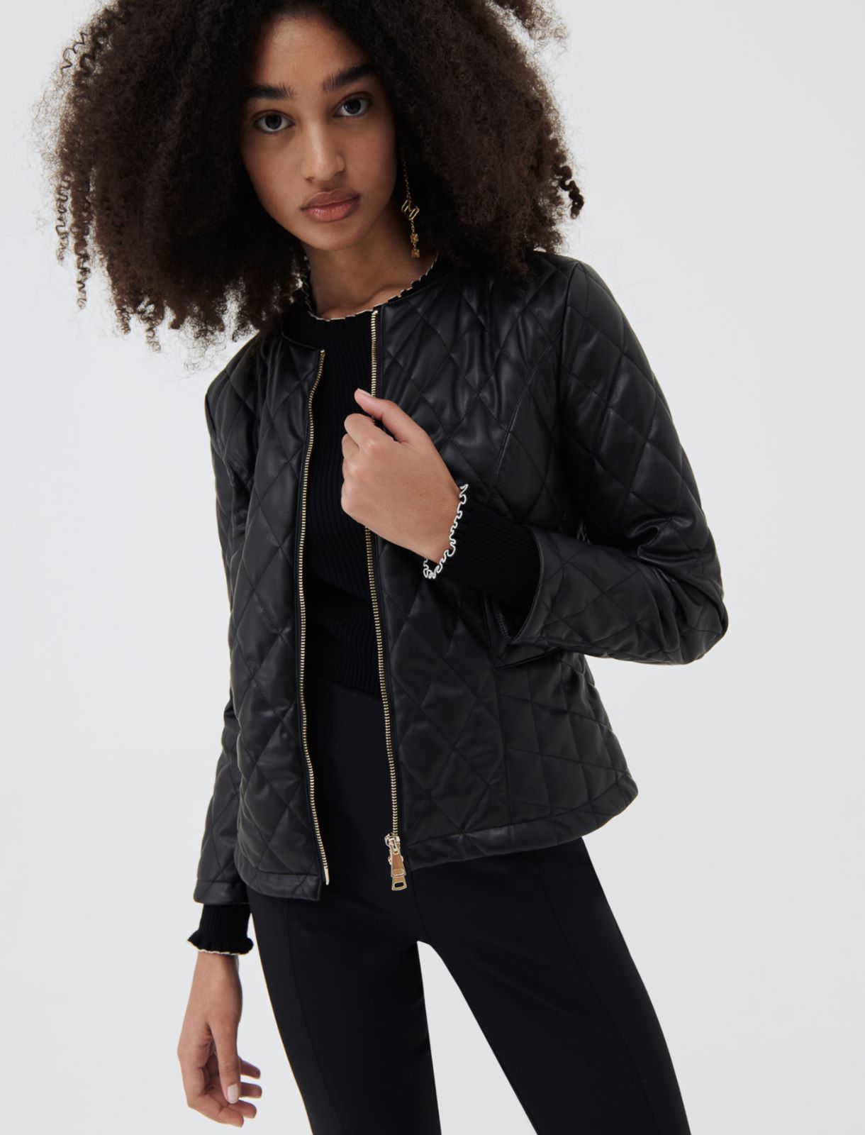Coated jacket - Black - Marina Rinaldi - 3