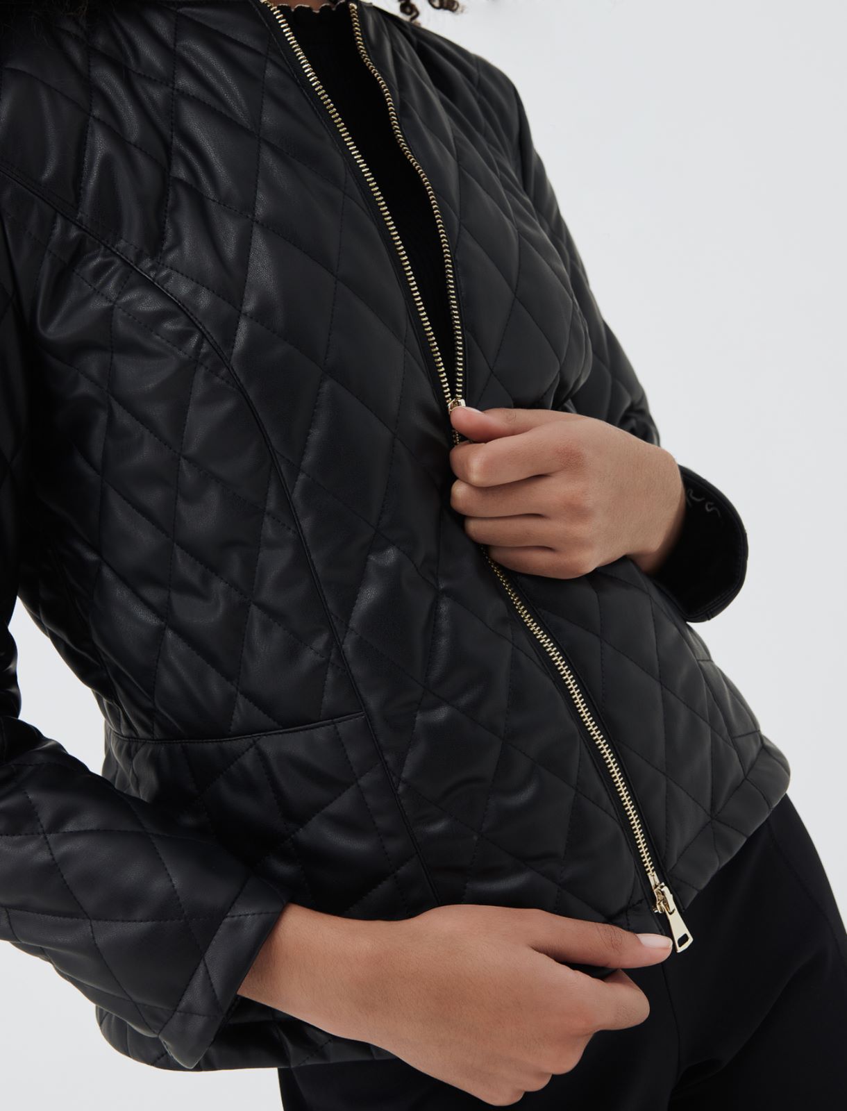 Coated jacket - Black - Marina Rinaldi - 4