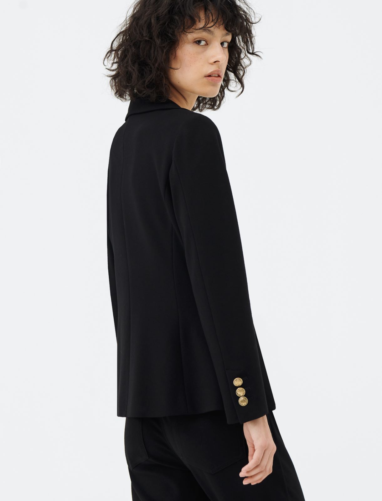 Jersey blazer, black - Marella