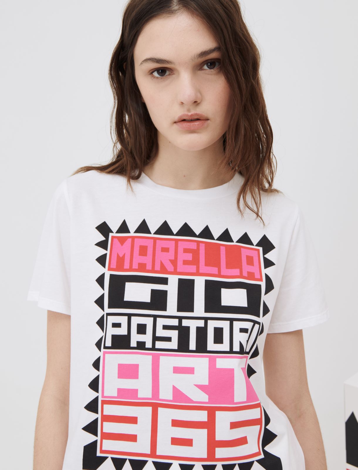 T-shirt with print - White - Marina Rinaldi - 4