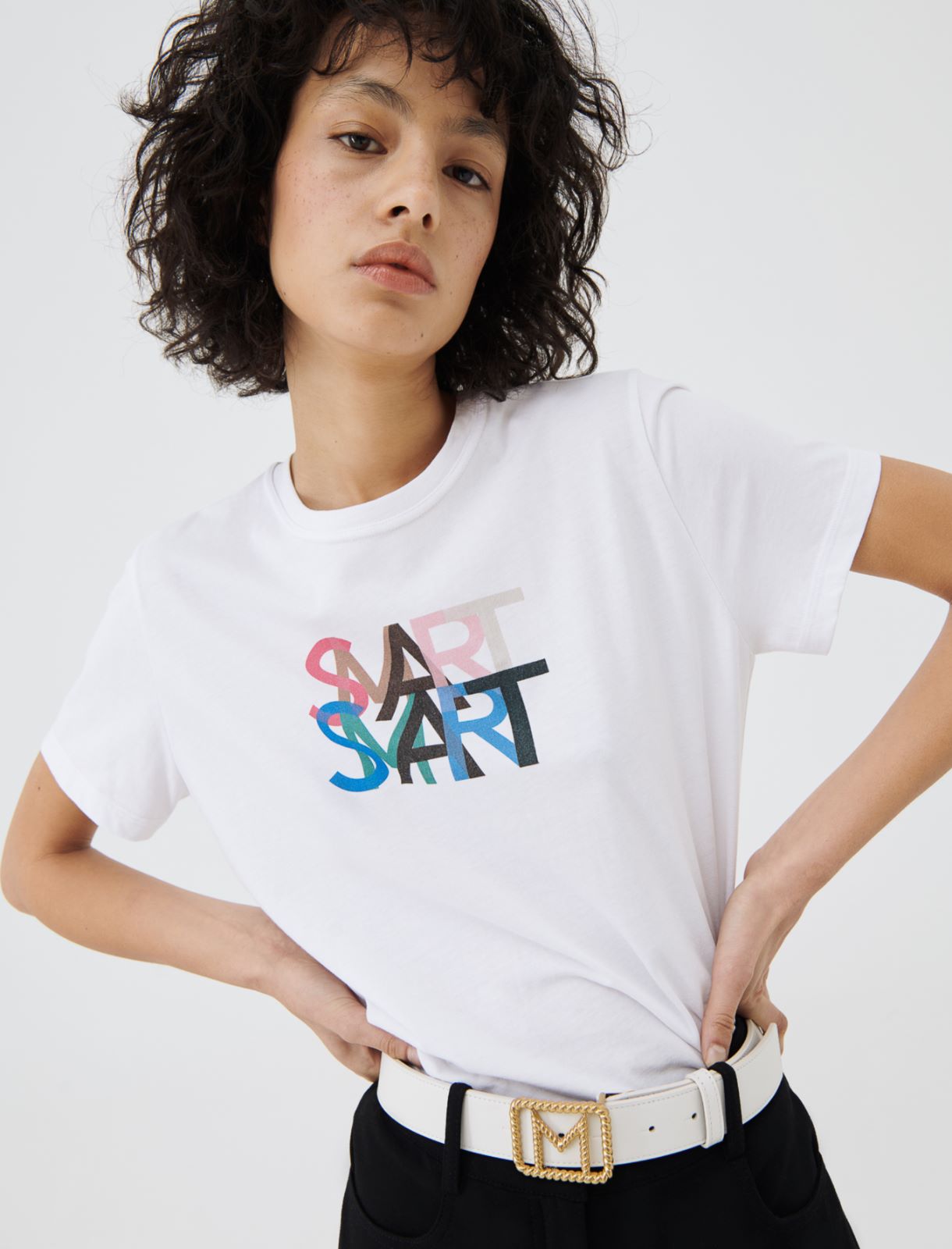 Printed T-shirt, optical white | Marella Printed T-shirt - Optical white - Marina Rinaldi - 3