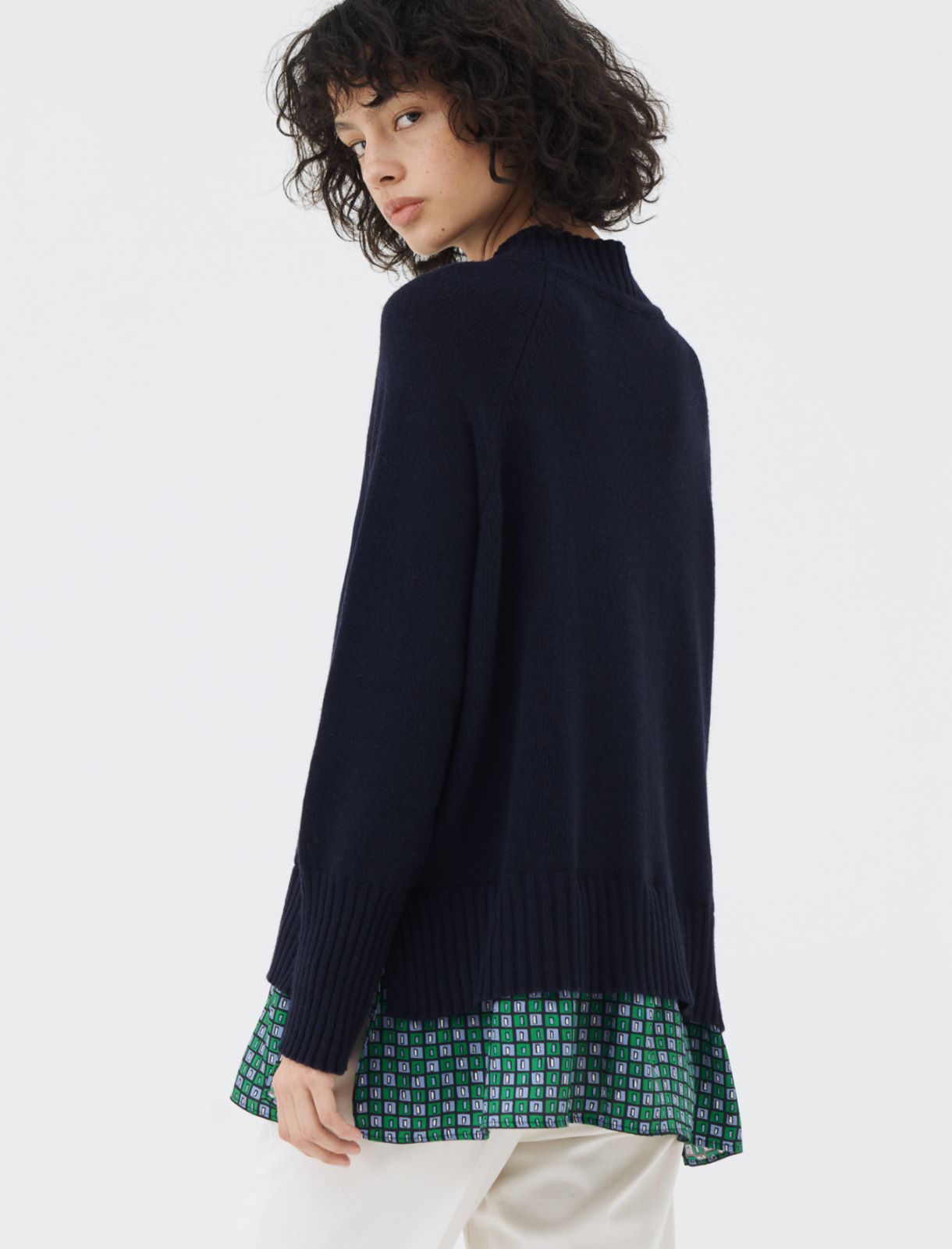 Wool-blend sweater - Navy - Marella - 2
