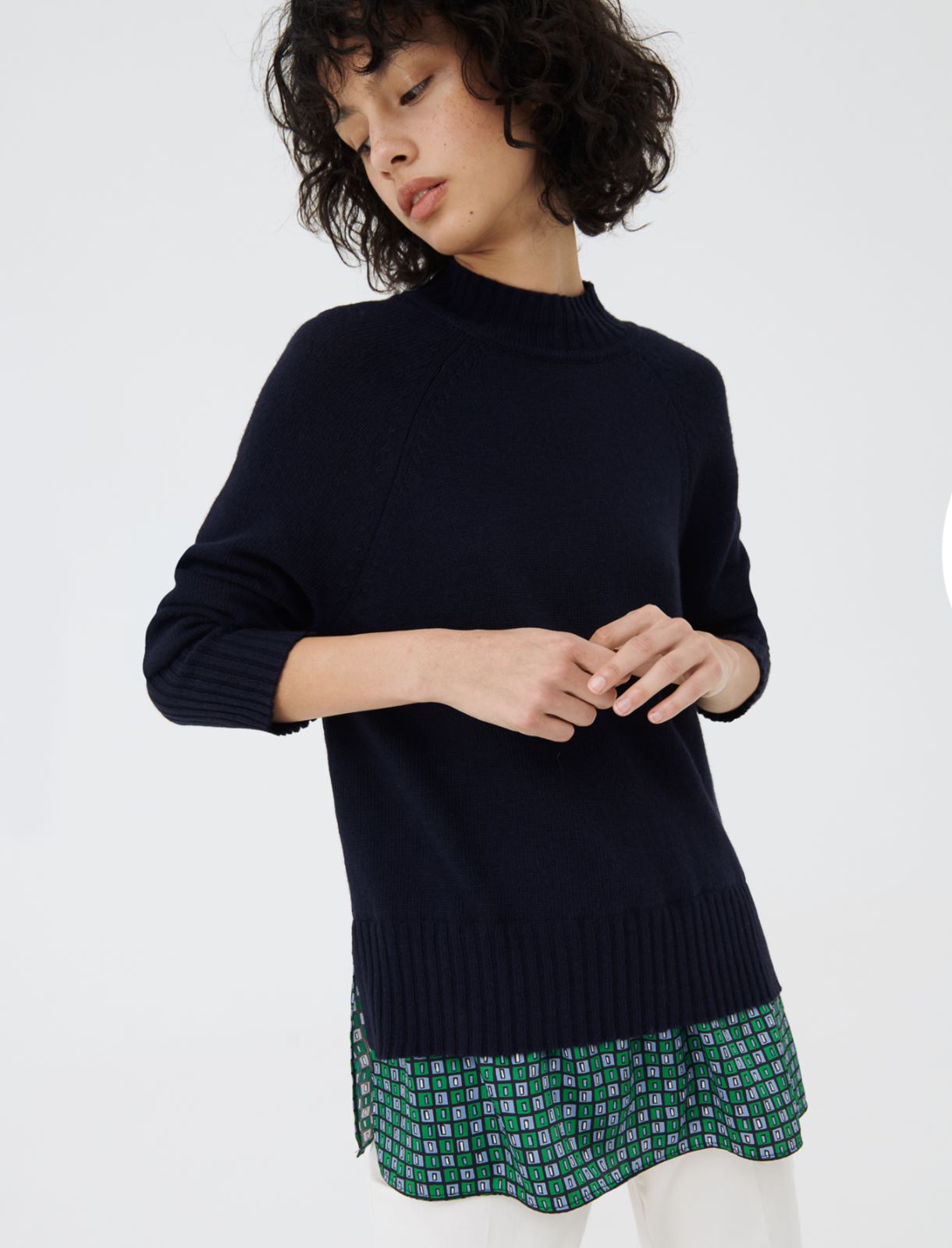 Wool-blend sweater - Navy - Marella - 4