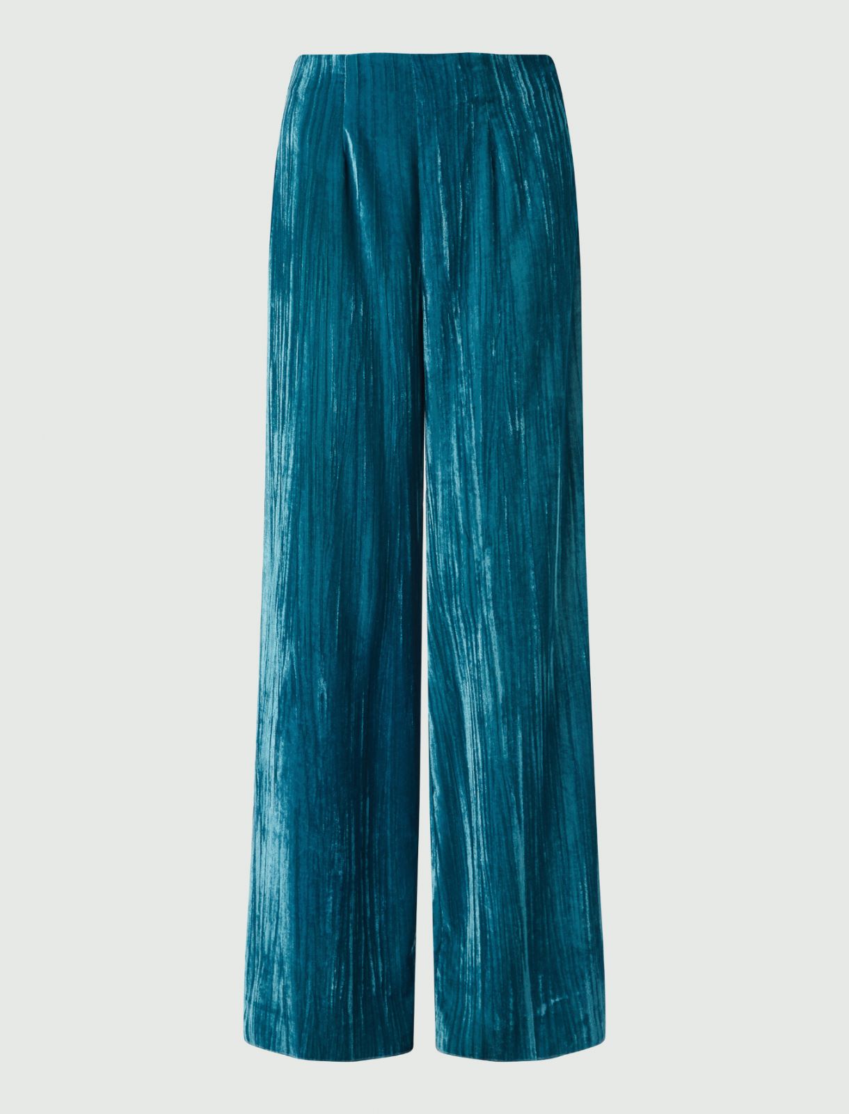 Pantaloni in velluto - Blu pavone - Emme  - 2