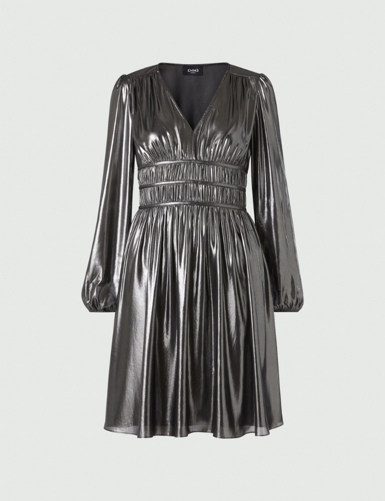Laminated dress - Silver - Emme  - 2