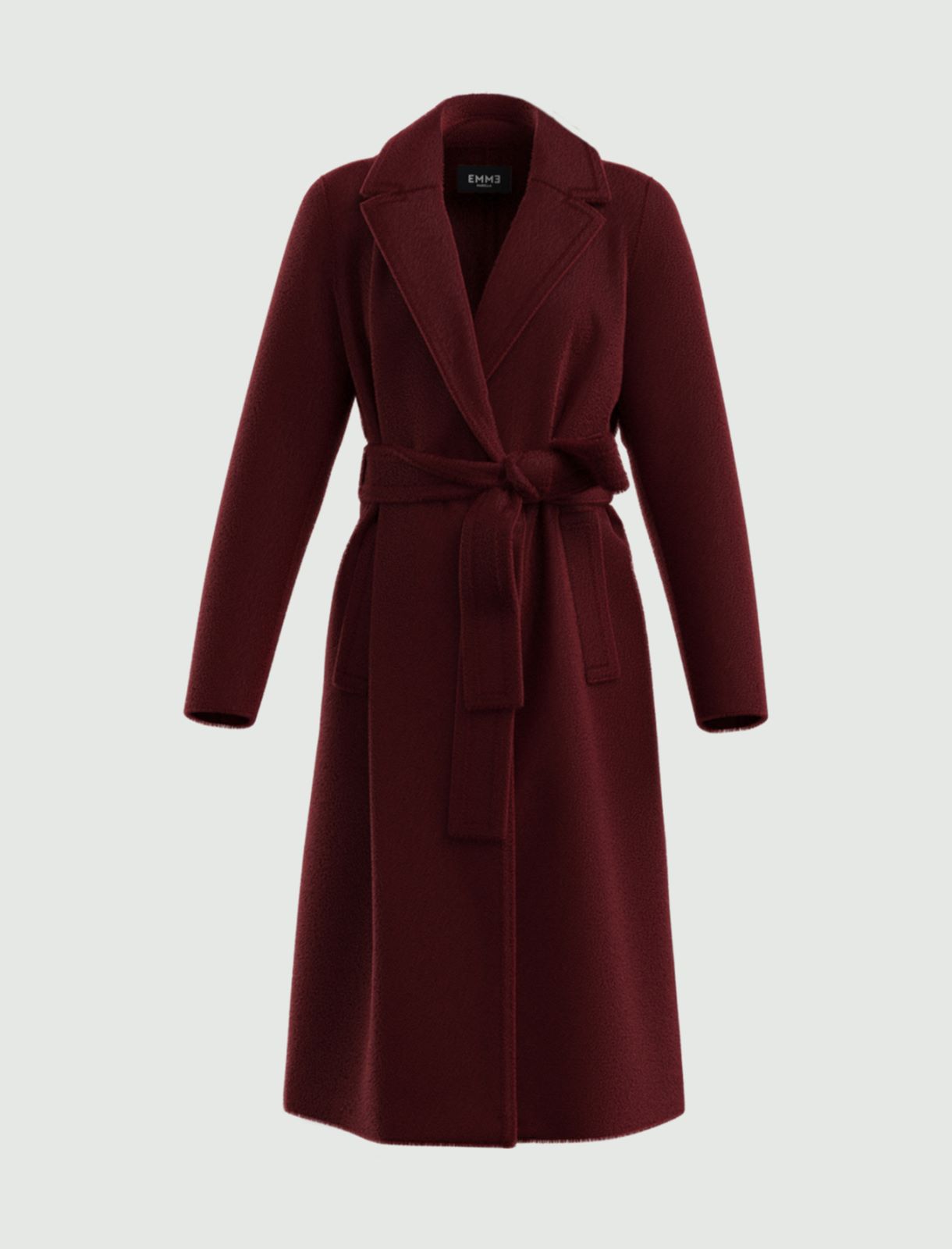 Manteau à ceinture - Bordeaux - Emme 