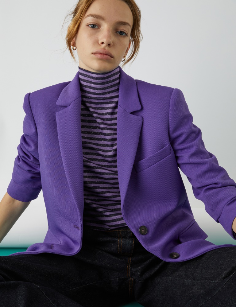Single-breasted blazer - Purple - Emme 