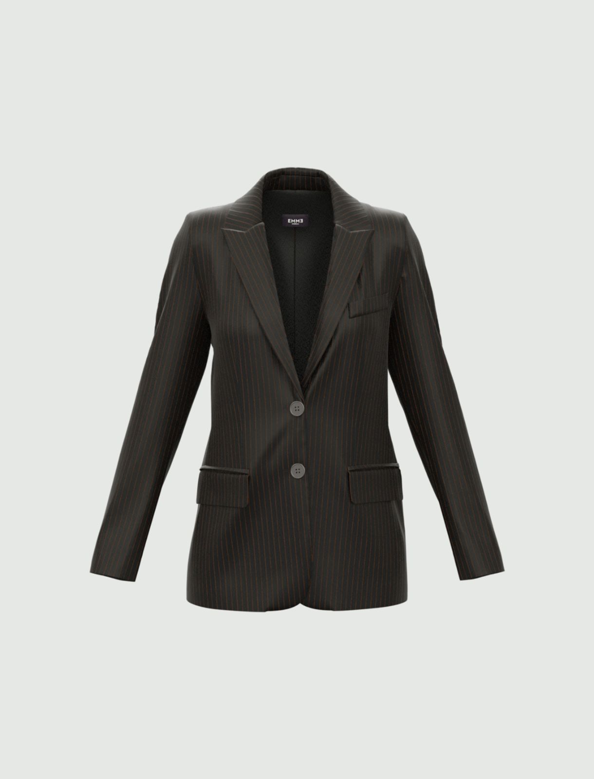 Patterned blazer - Black - Emme 