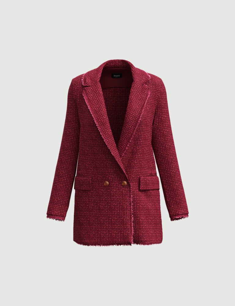 Tweed blazer - Bordeaux - Emme  - 2