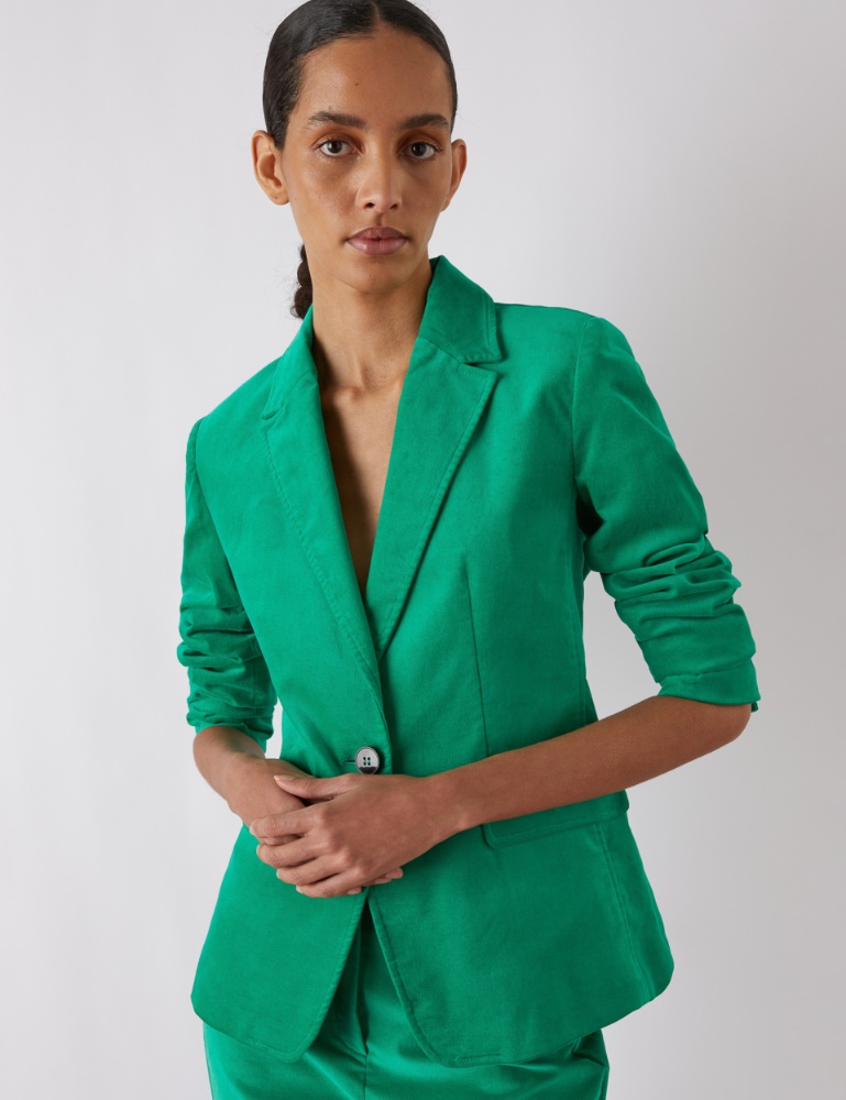 Velvet blazer - Green - Emme 