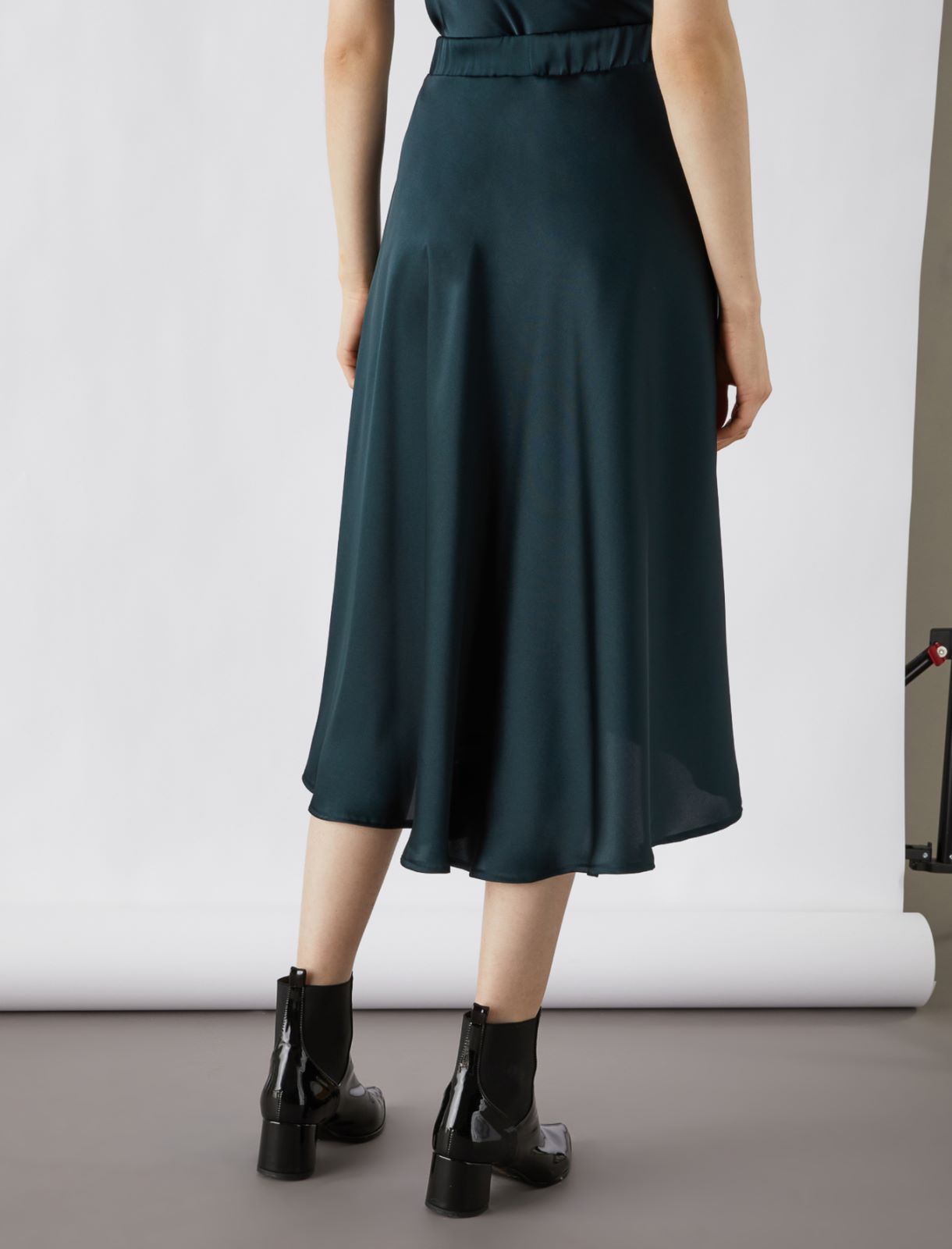 Satin skirt - Dark green - Marella - 2