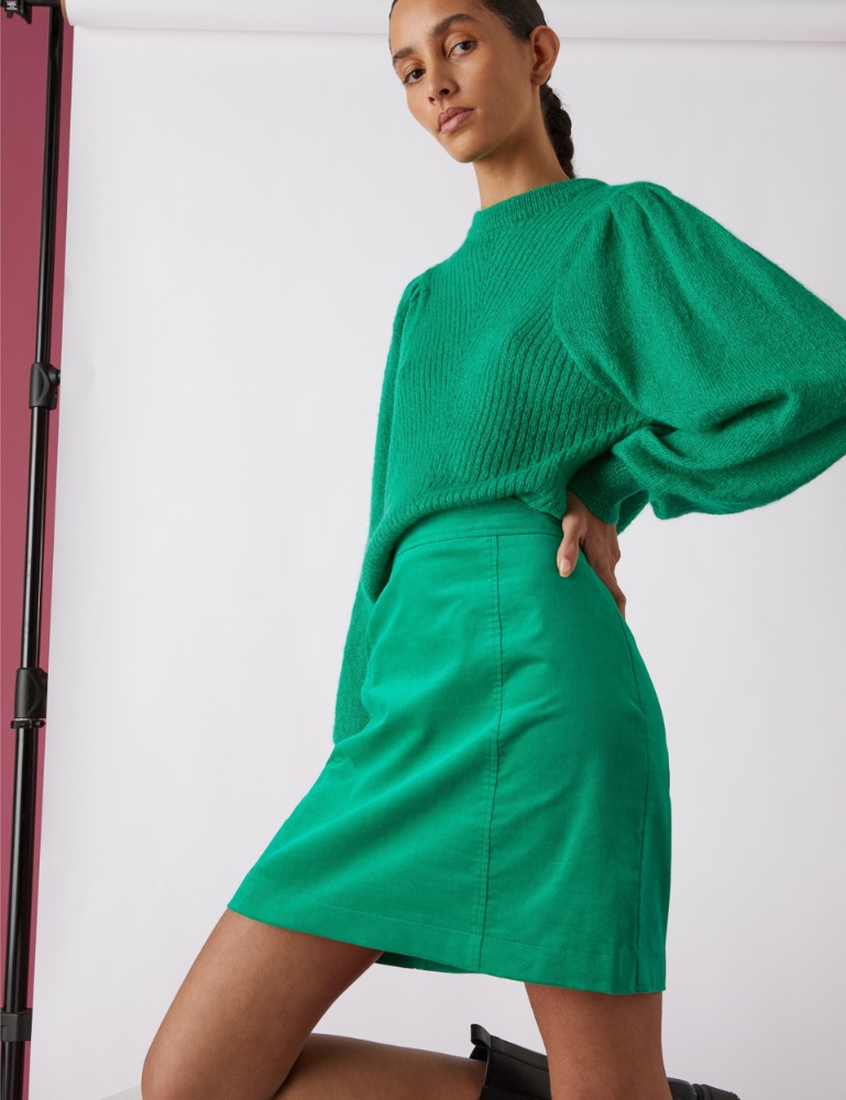 Velvet skirt - Green - Emme 