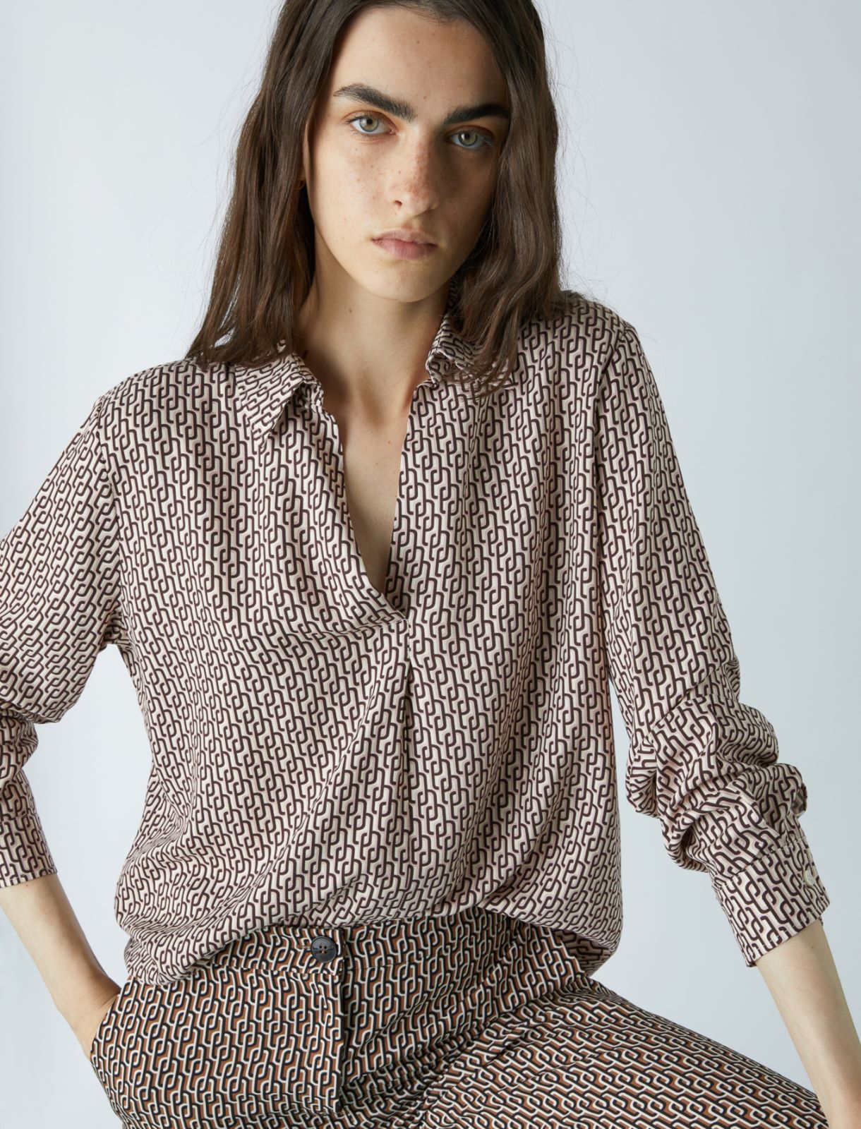 Patterned blouse - Cream - Marella - 3