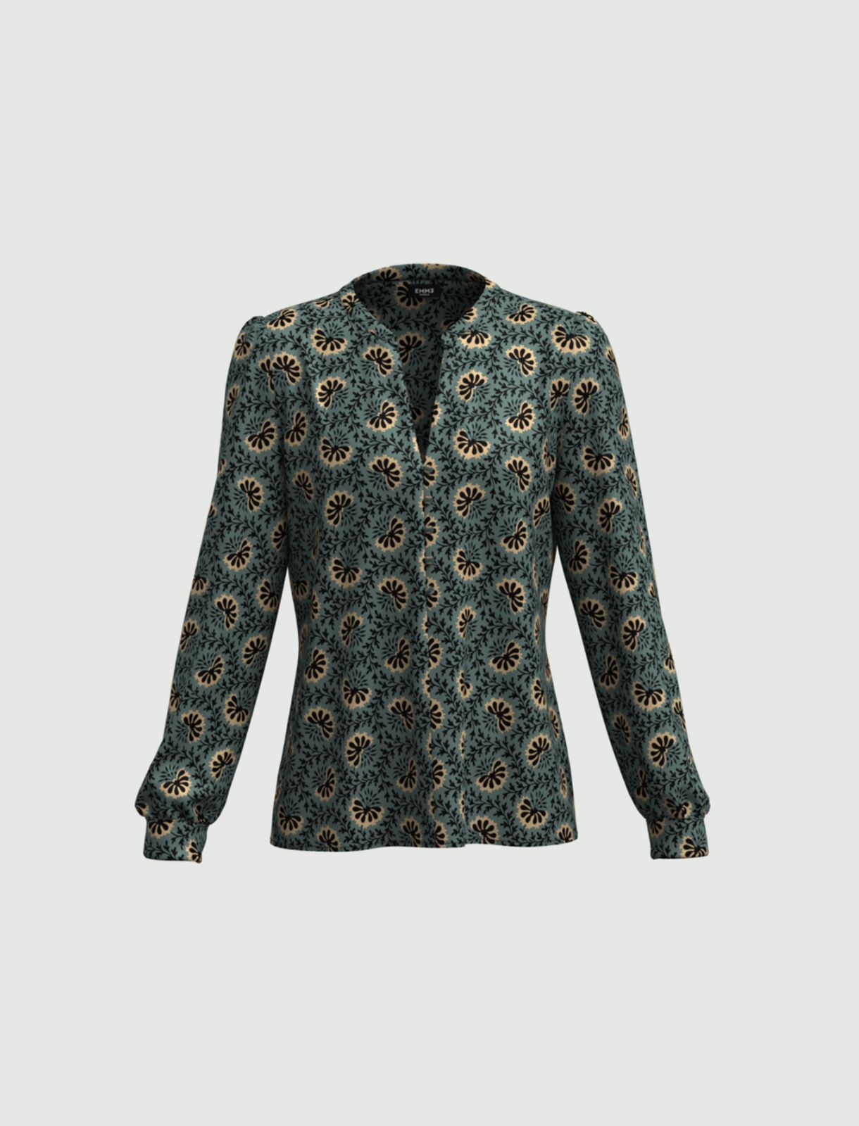 Patterned blouse - Topaz green - Marella - 4