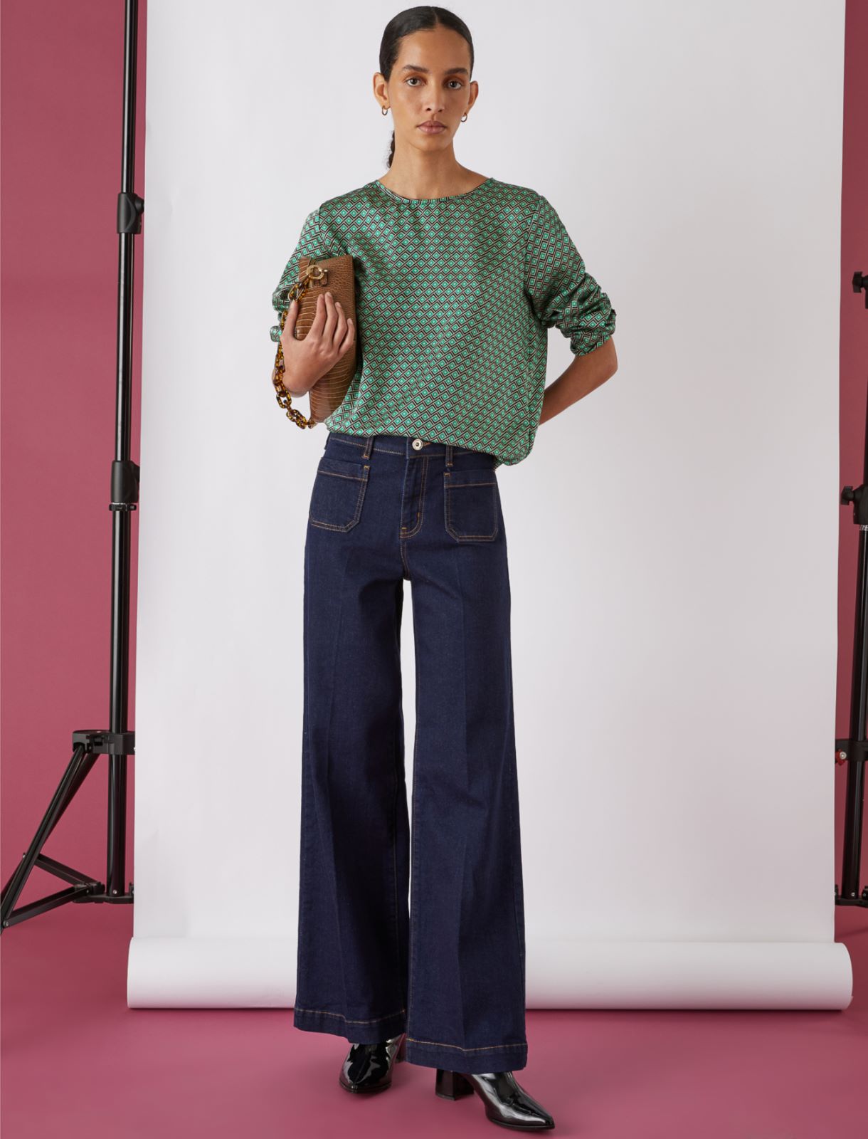 Twill blouse, apple green | Marella