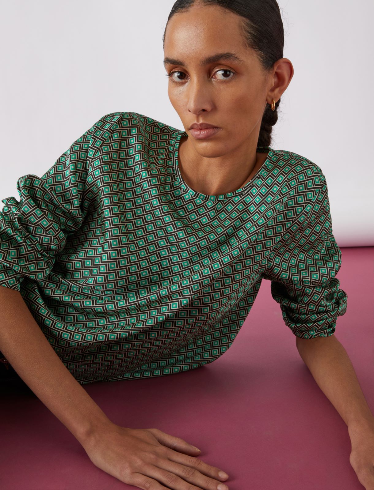 Twill blouse, apple green | Marella