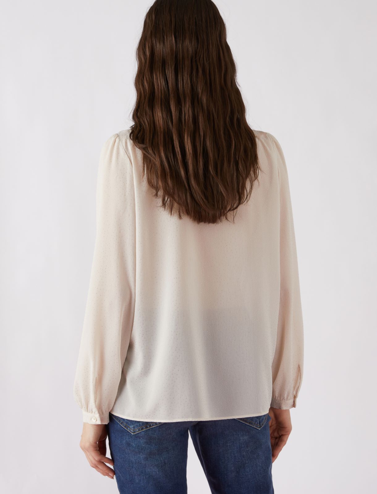 Ruched blouse, cream - Marella