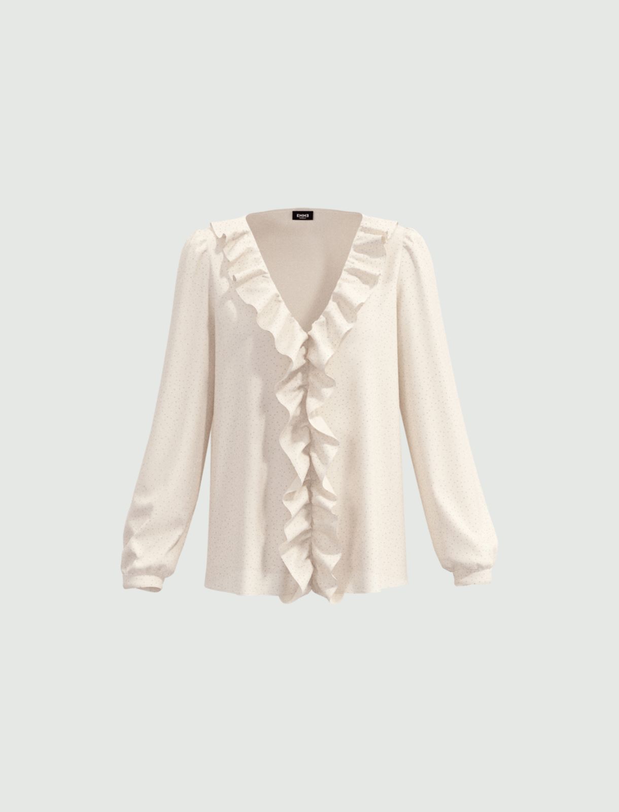 Ruched blouse - Cream - Emme 
