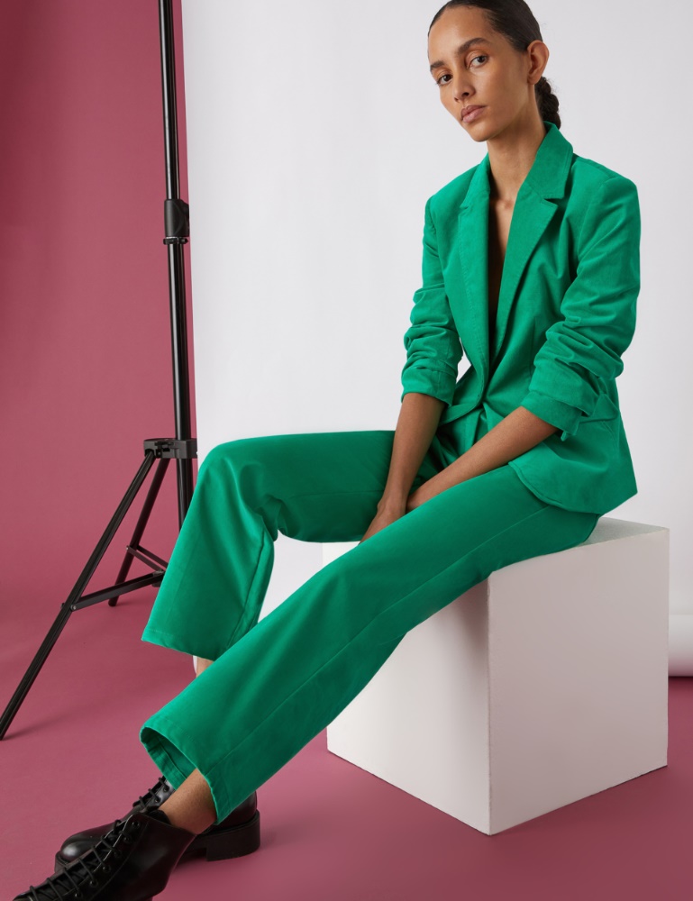 Velvet trousers - Green - Persona