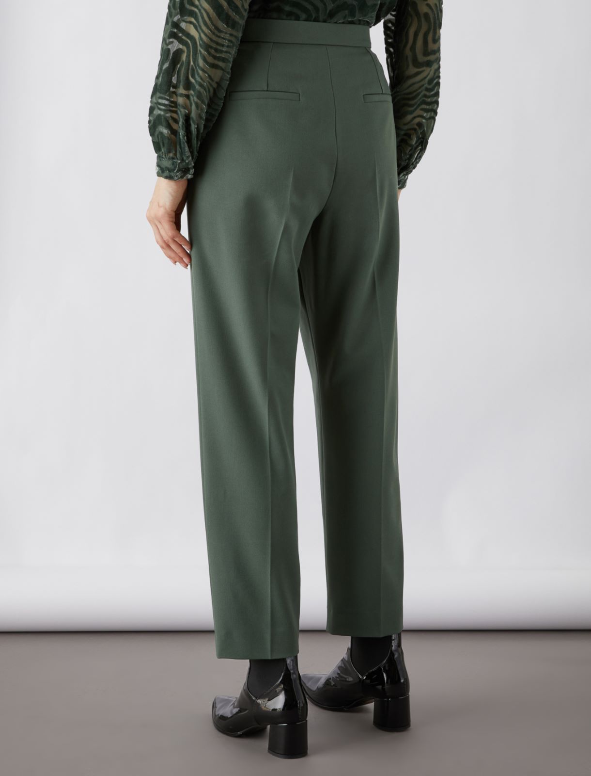 Carrot-fit trousers - Sage - Marella - 2