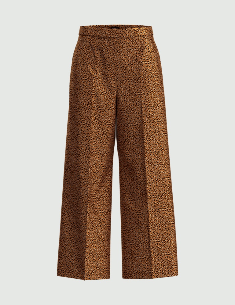 Patterned trousers - Camel - Persona - 2