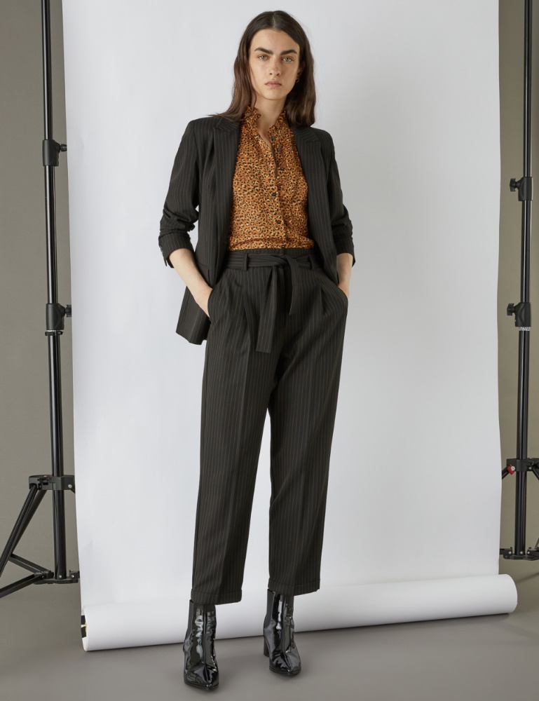 Patterned trousers - Black - Emme 