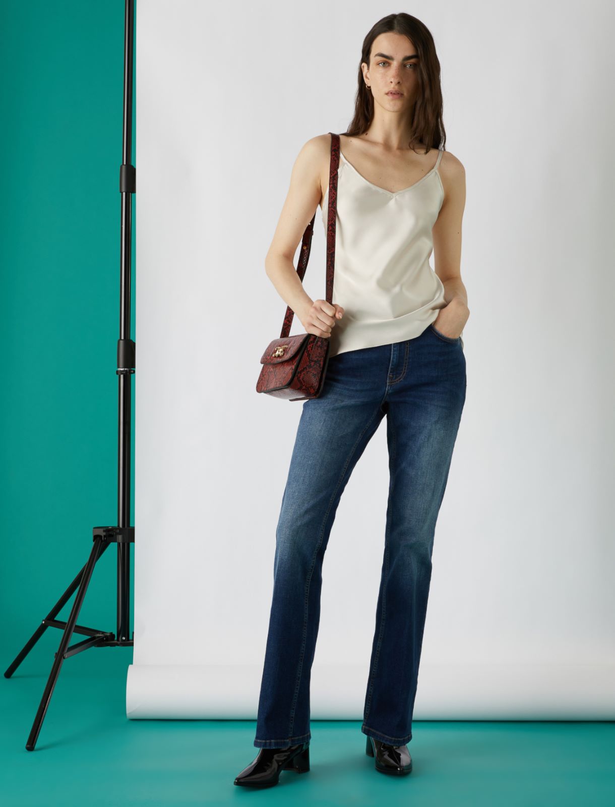 Satin top, cream | Marella Satin top - Cream - Marella