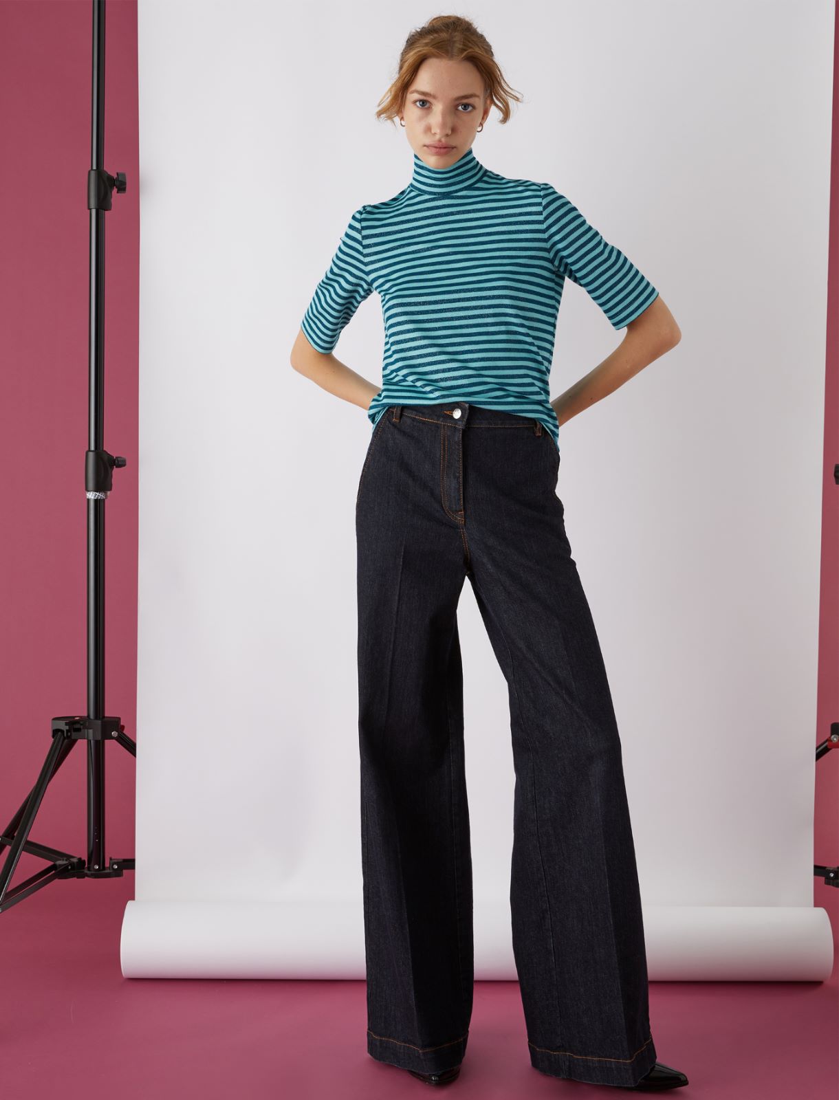 Jeans mit weitem Bein, jeansblau | Marella