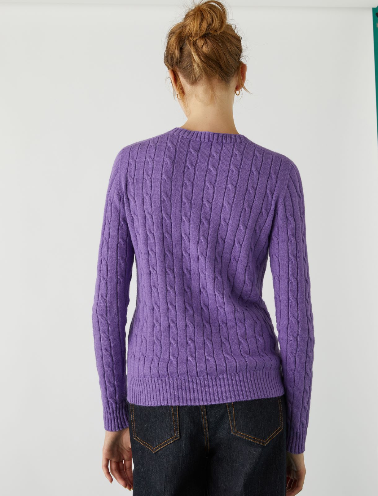 Cable-knit sweater - Purple - Marella - 2