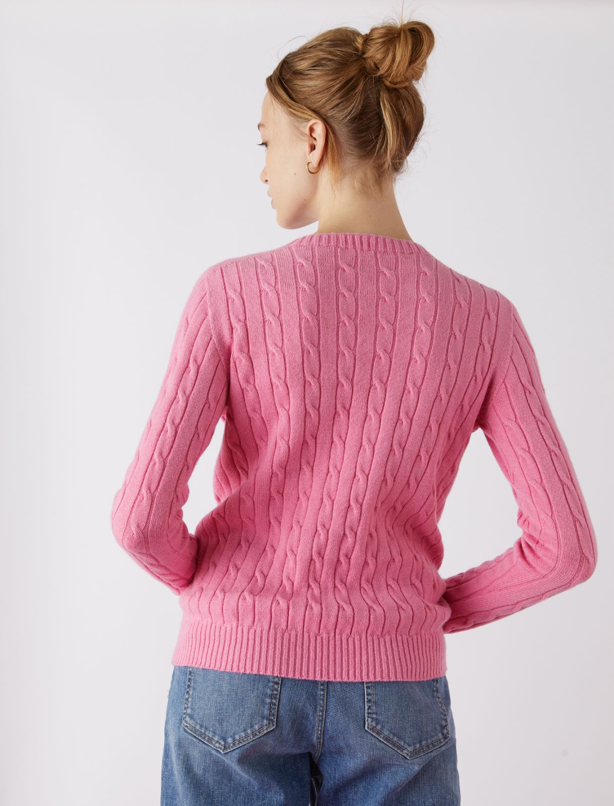 Cable-knit sweater - Shocking pink - Marella - 2