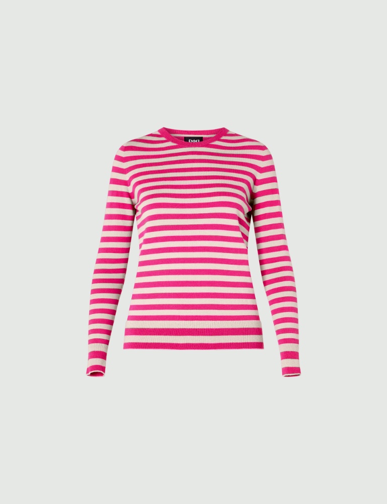 Striped sweater - Fuchsia - Emme  - 2