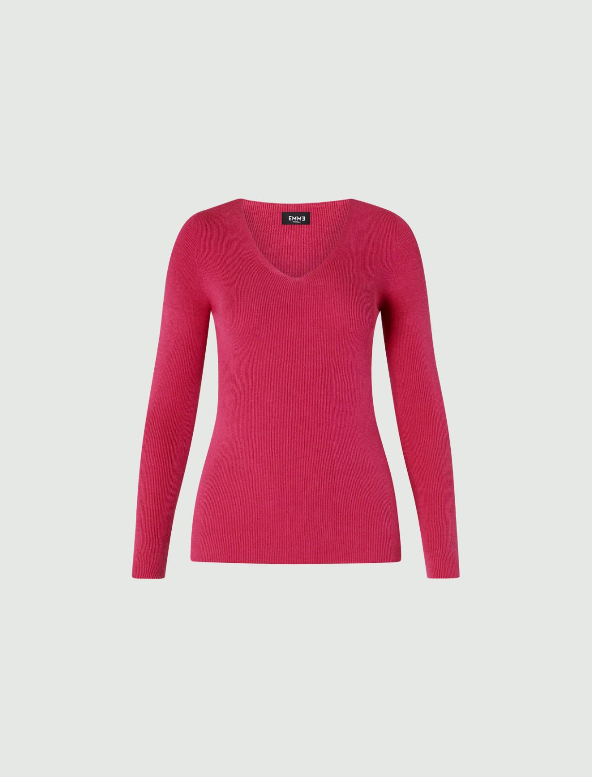 V-neck sweater, fuchsia | Marella V-neck sweater - Fuchsia - Marella - 4