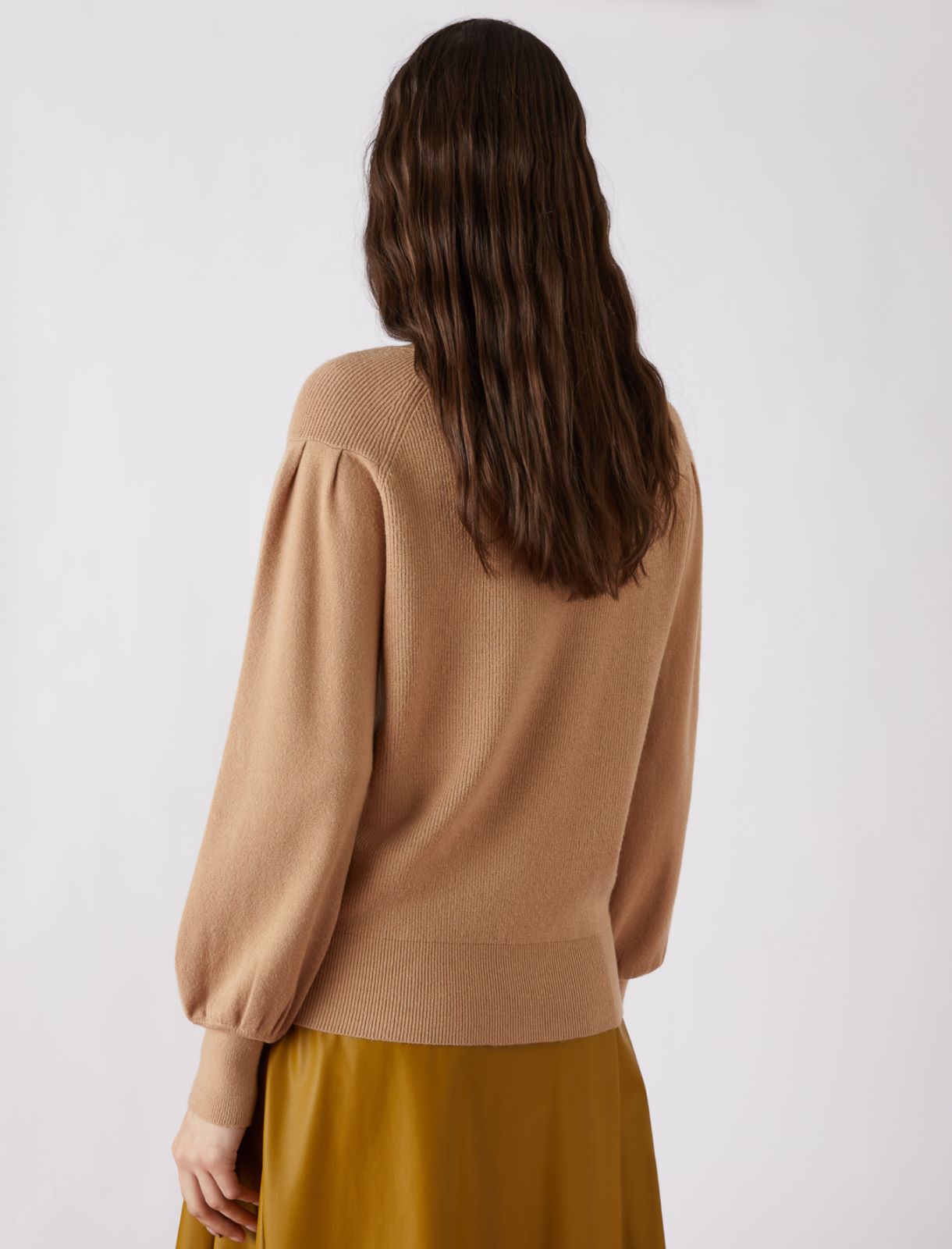 High-neck sweater - Camel - Marella - 2