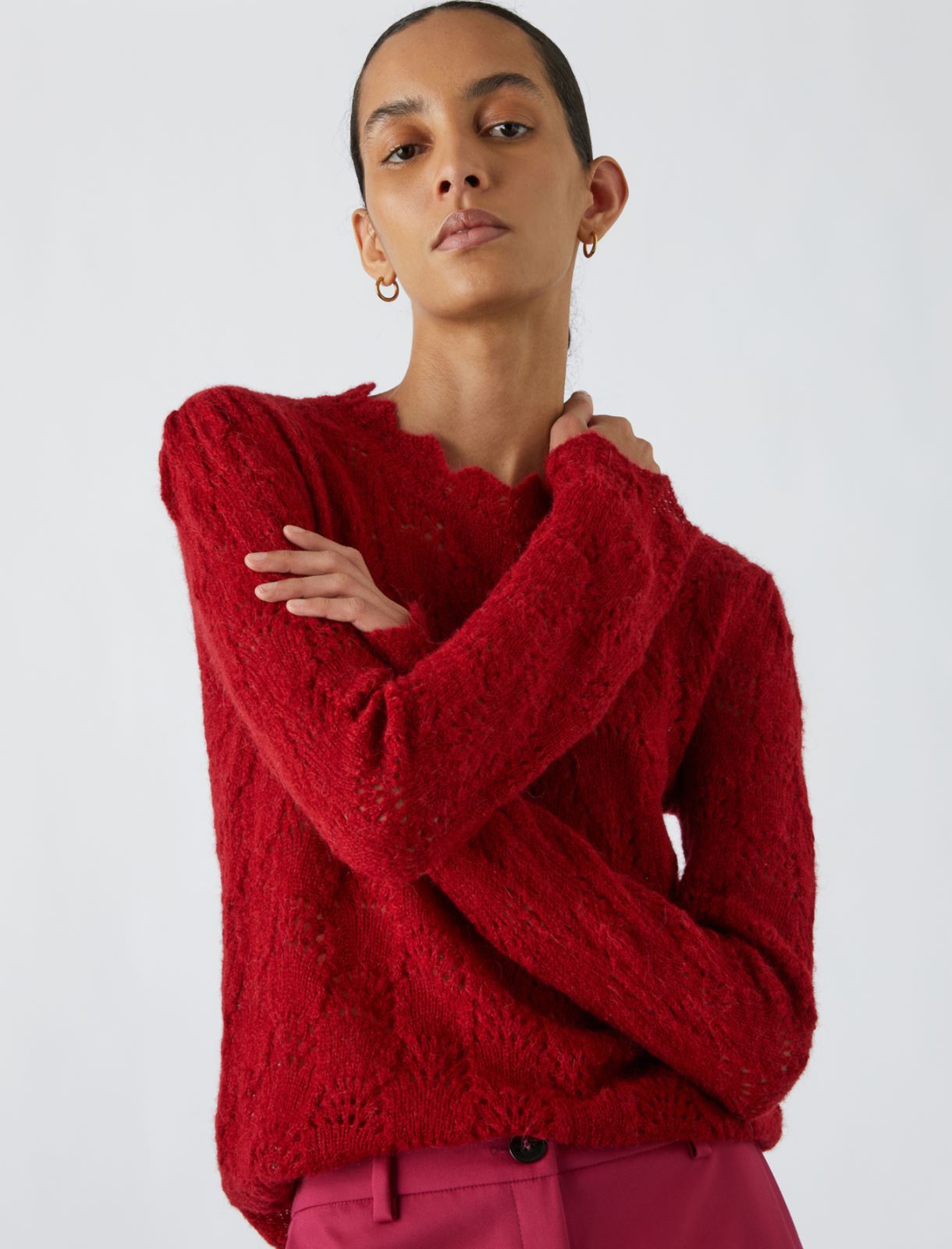 Patterned sweater - Strawberry - Marella - 3