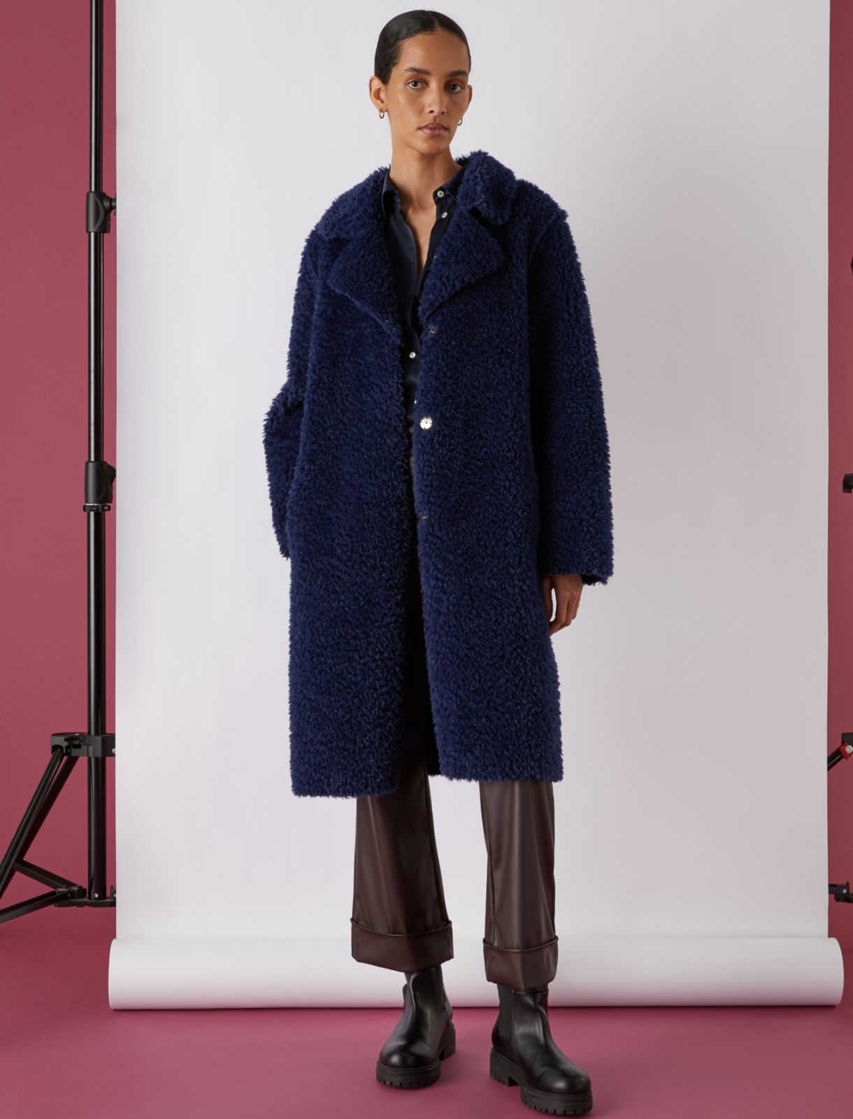 Manteau réversible - Bleu carbone - Marella