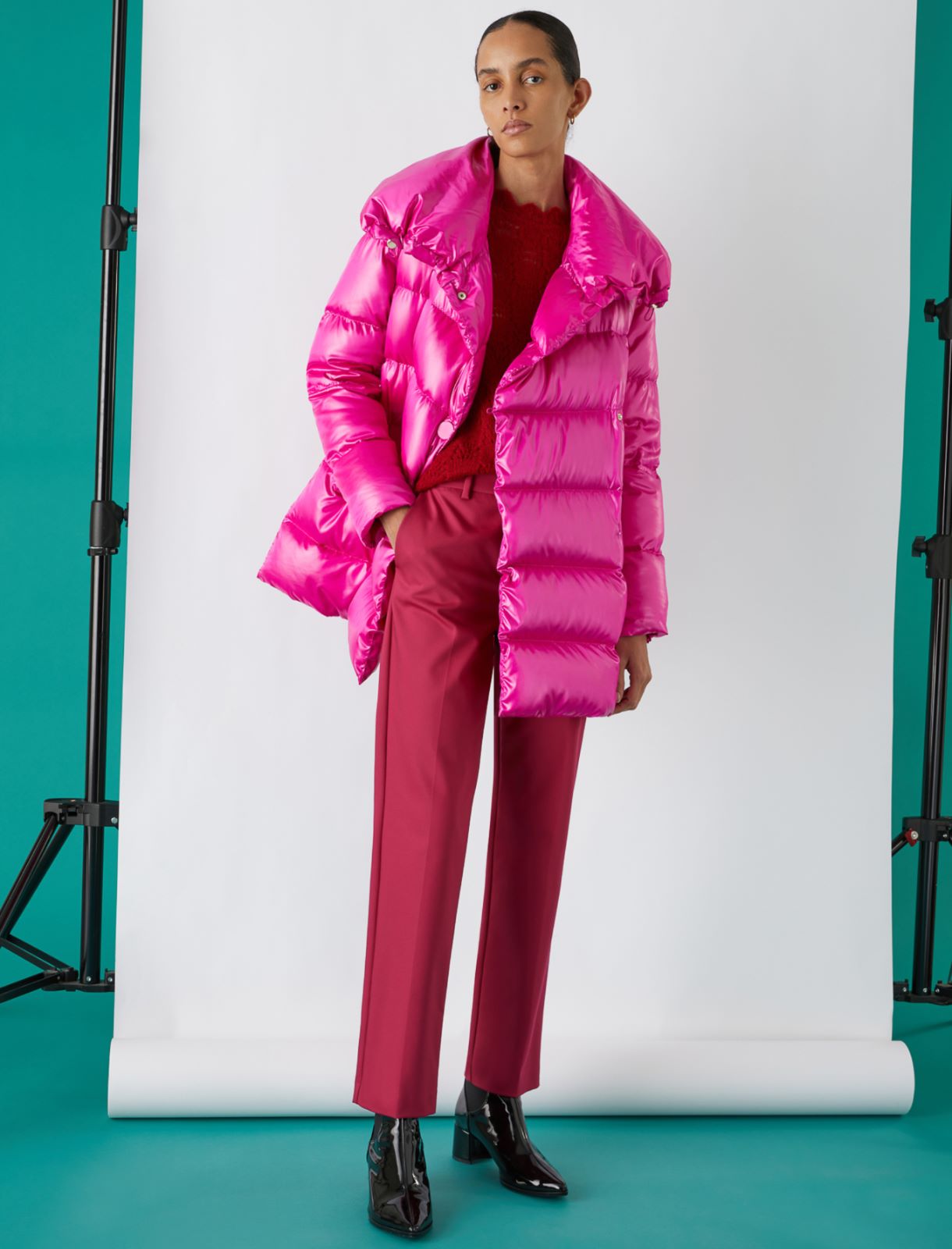 Piumino in raso, fuxia | Marella