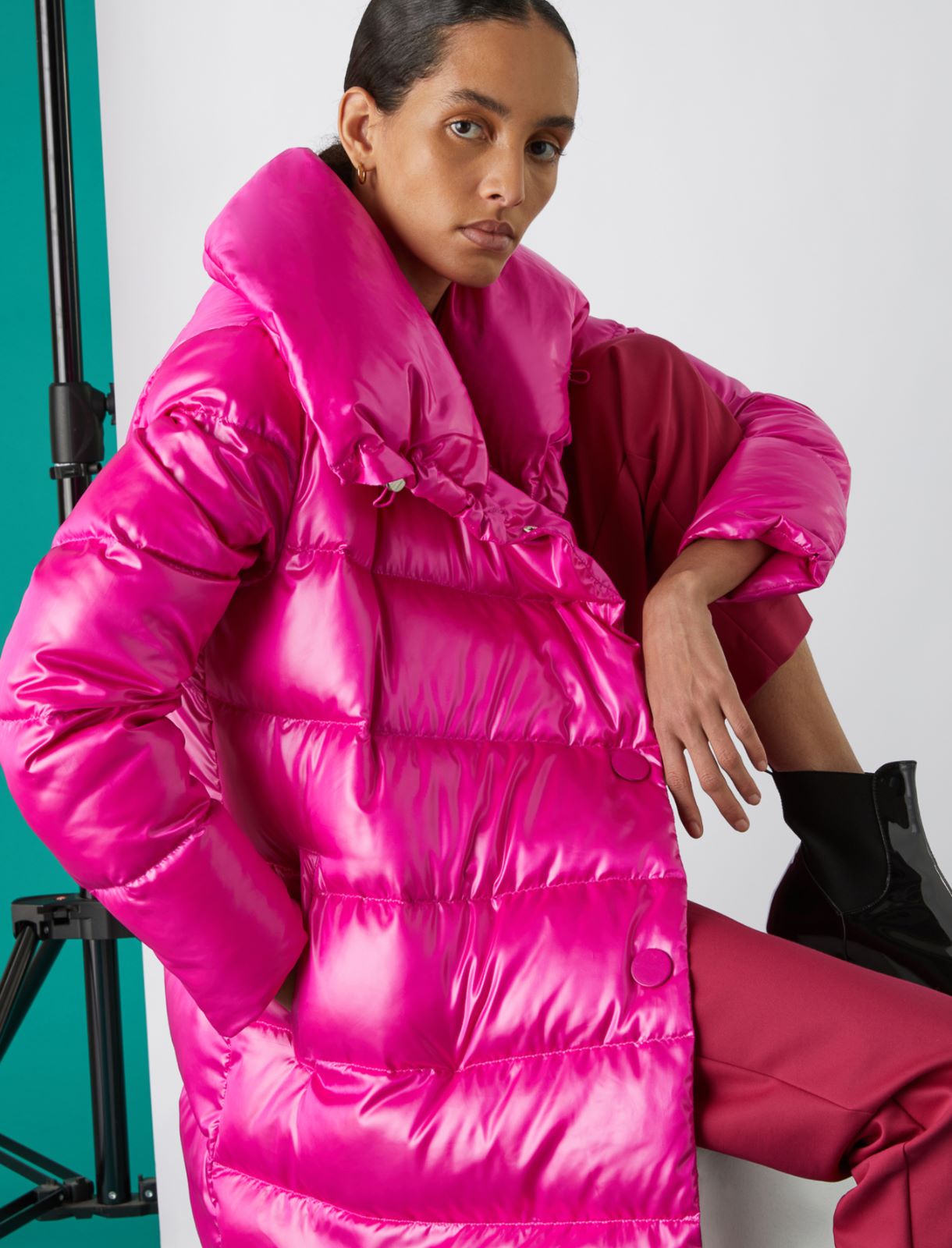 Piumino in raso, fuxia | Marella