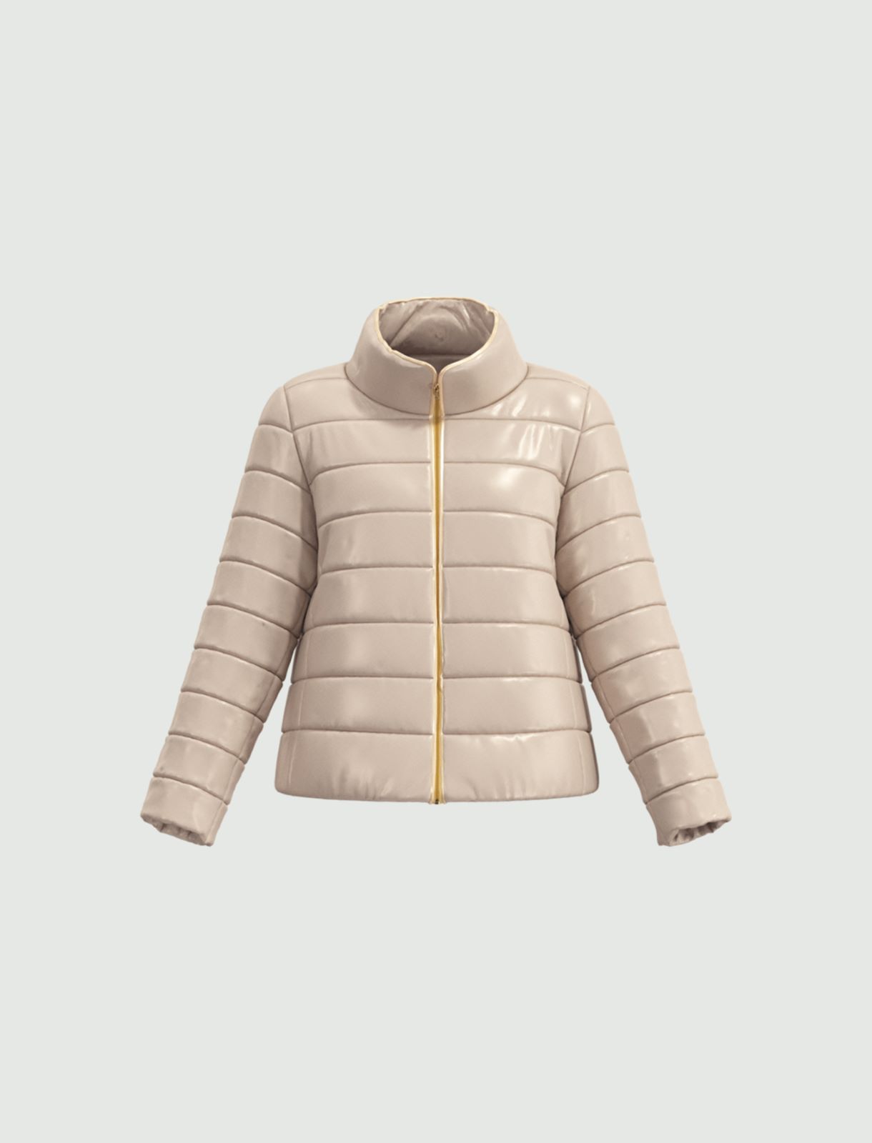 Quilted down jacket - Ecru - Emme 