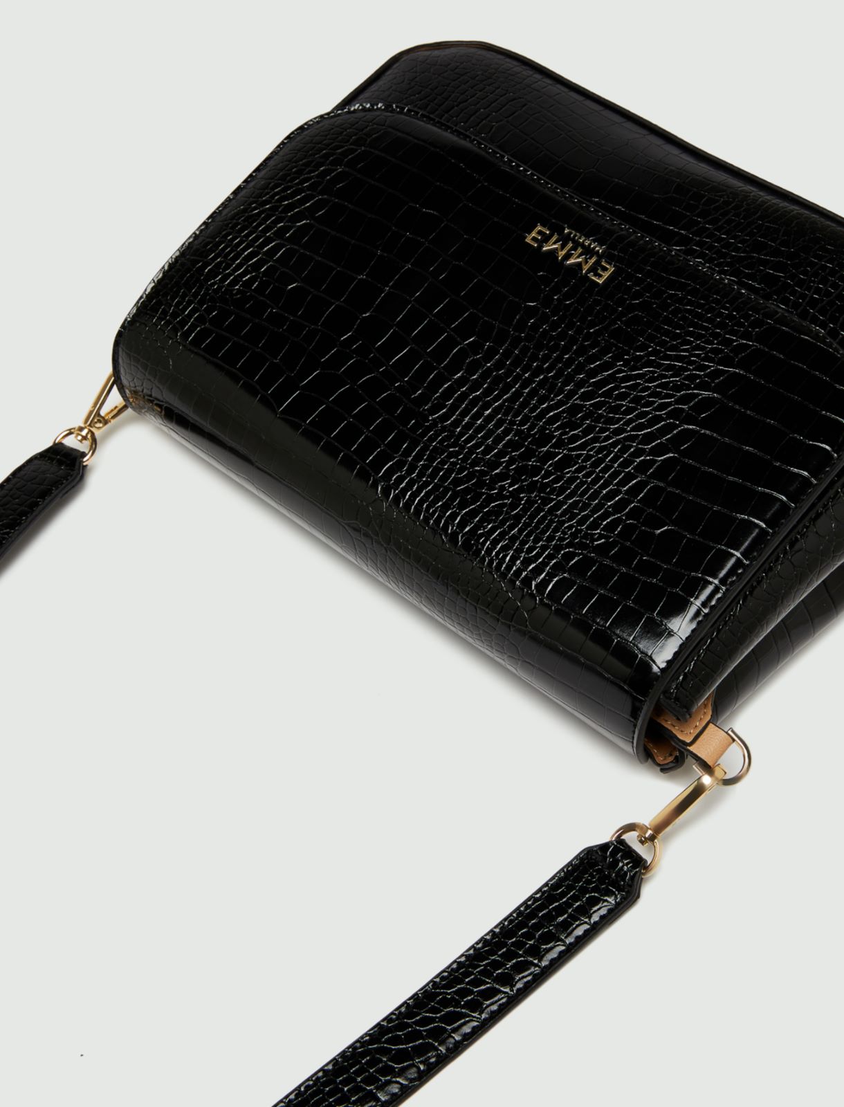 Sac imprimé croco, noir | Marella