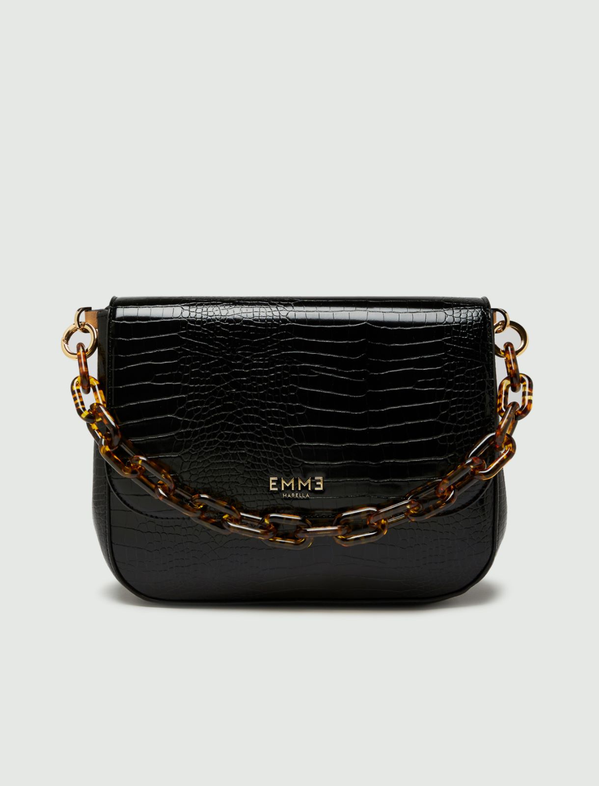 Sac imprimé croco, noir | Marella