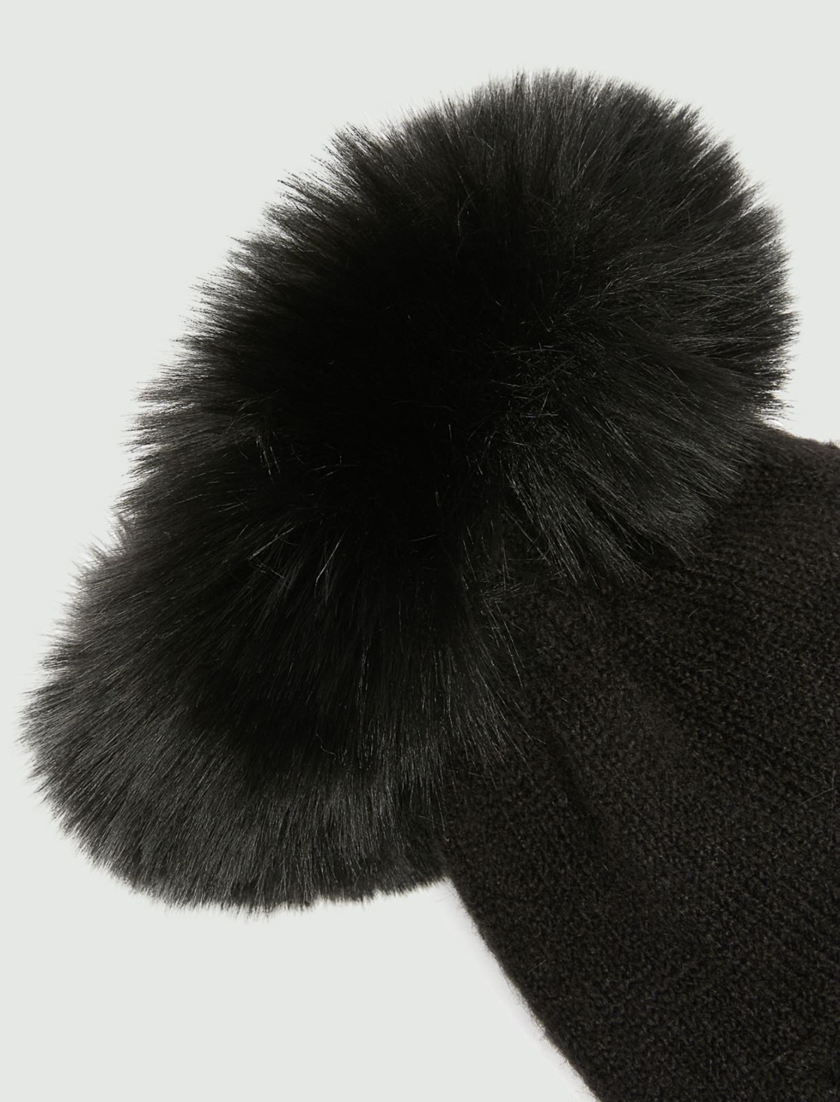 Knitted gloves - Black - Marina Rinaldi - 2