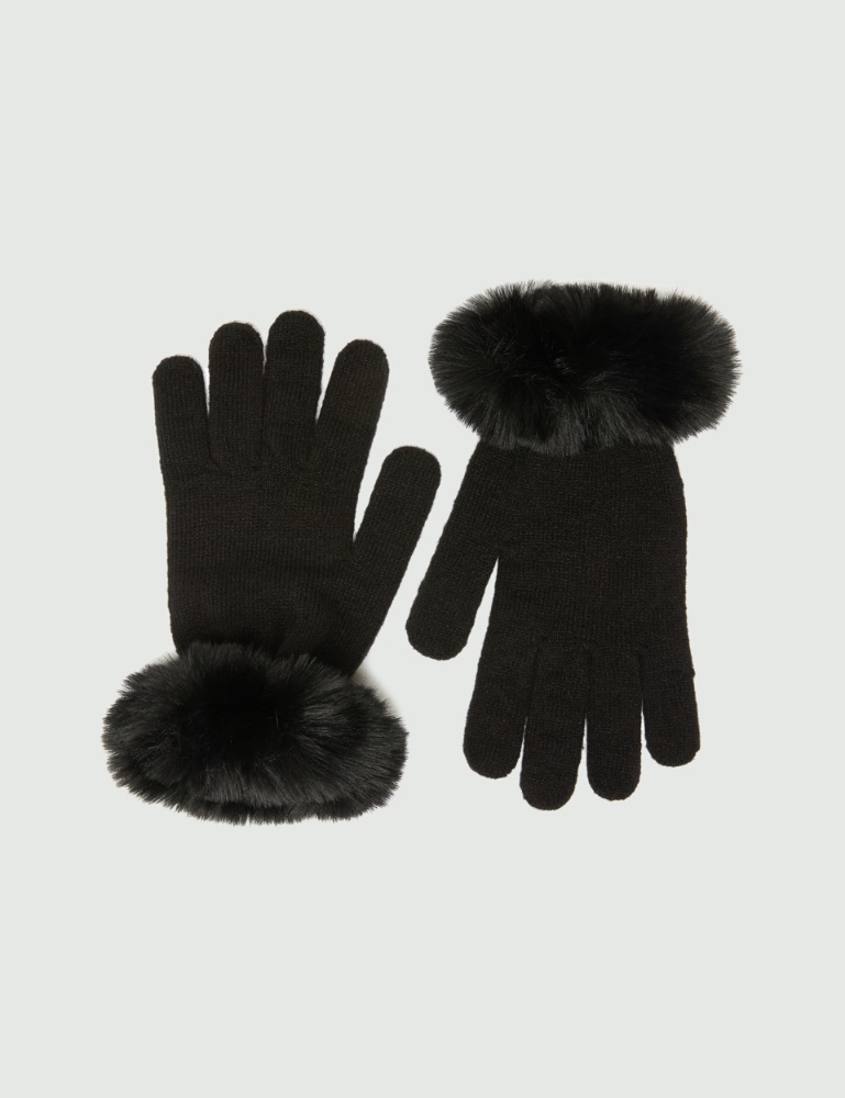 Knitted gloves - Black - Emme 