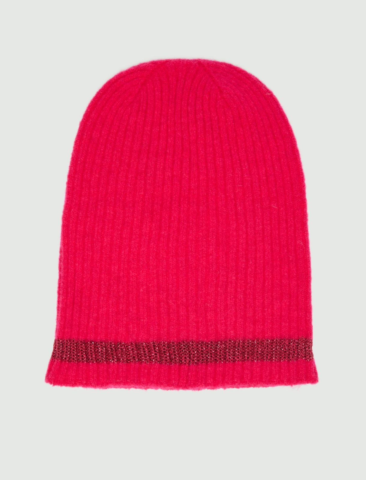 Rib-knit beanie hat - Fuchsia - Marella