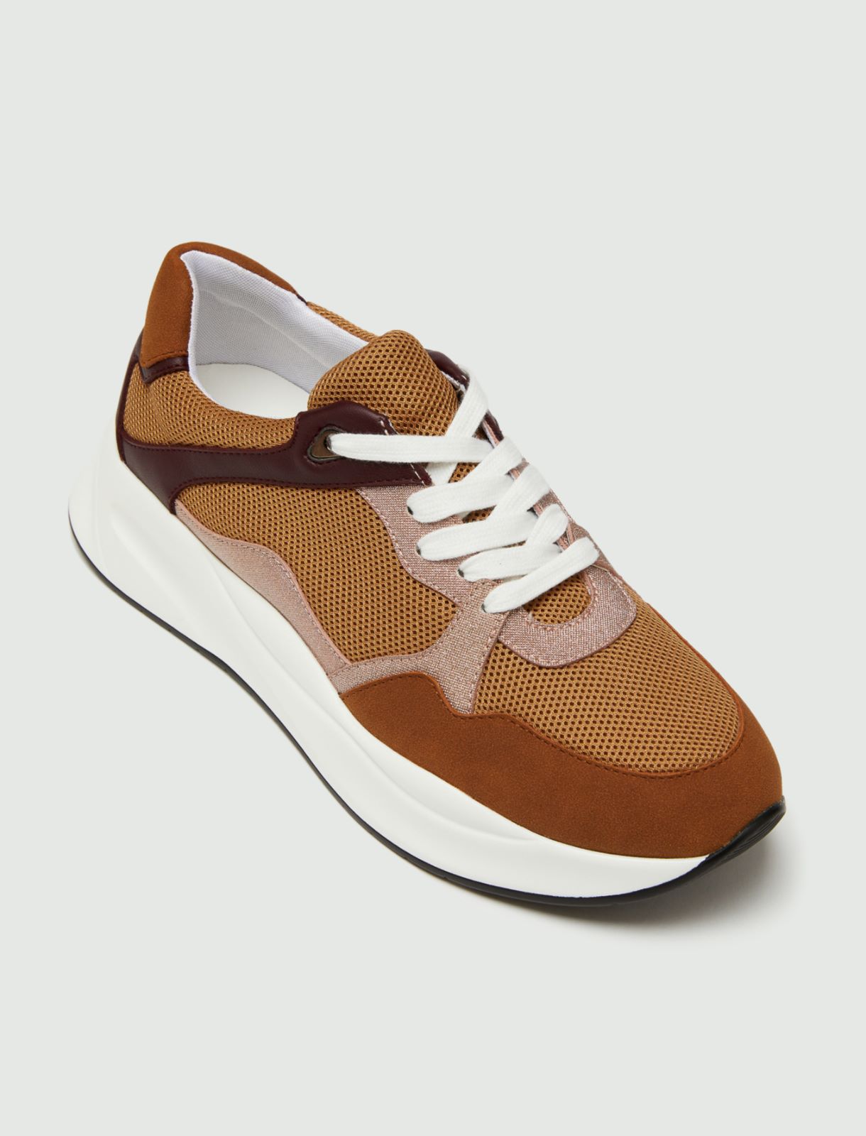 Multi-material sneakers, caramel | Marella Multi-material sneakers - Caramel - Marina Rinaldi - 3