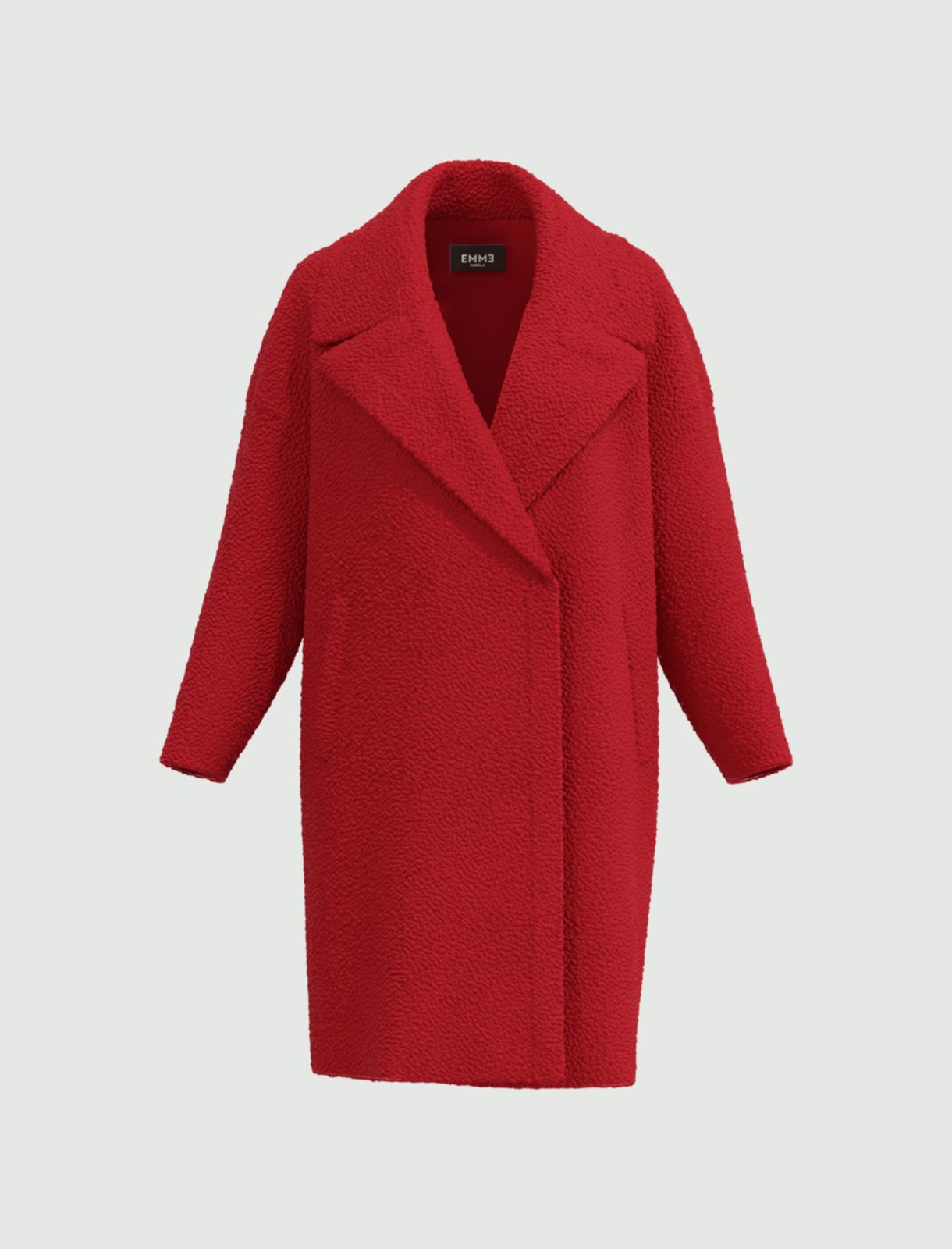 Manteau en bouclette - Brique rouge - Marella - 4