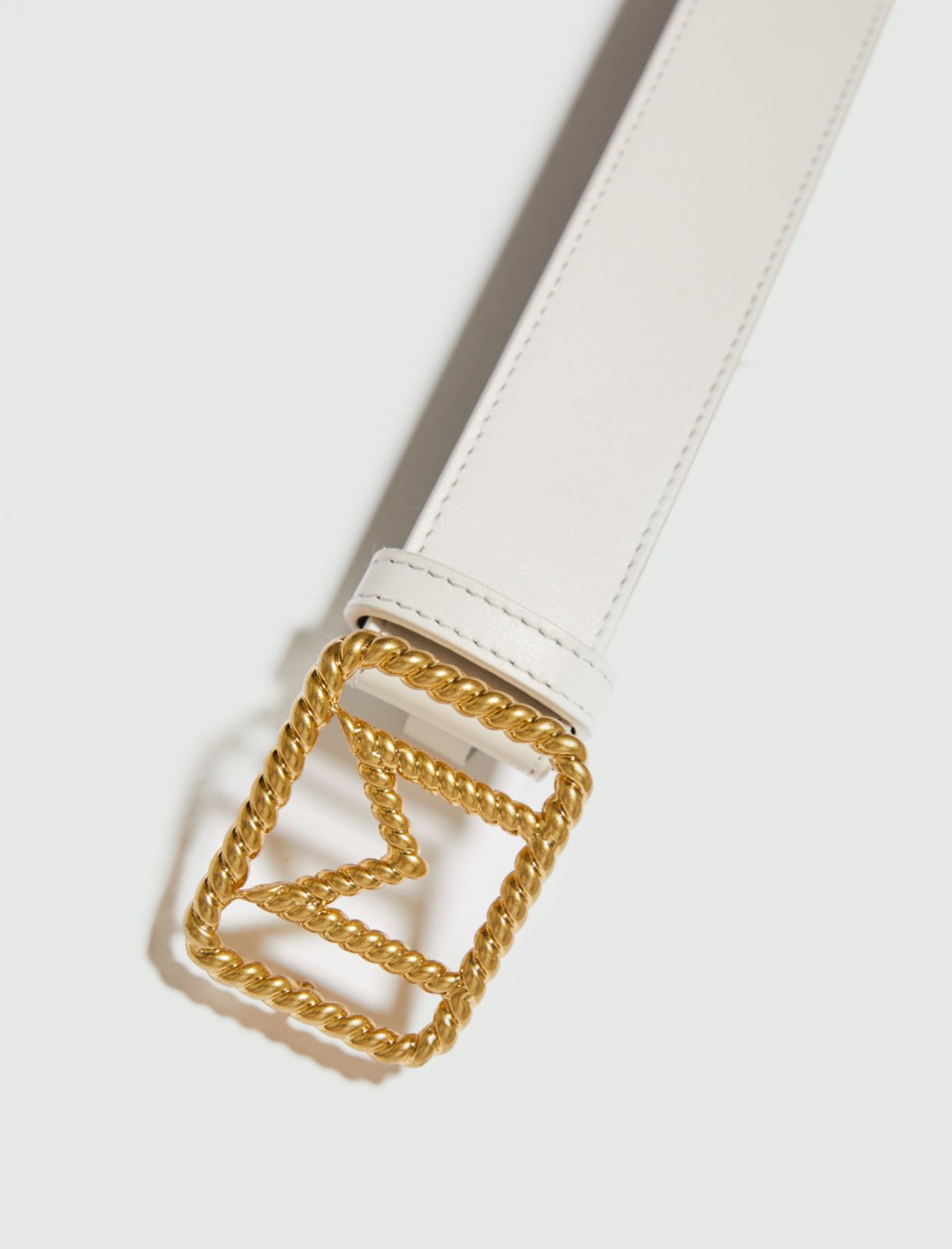 Cinturón con logotipo - Blanco lana - Marella - 2
