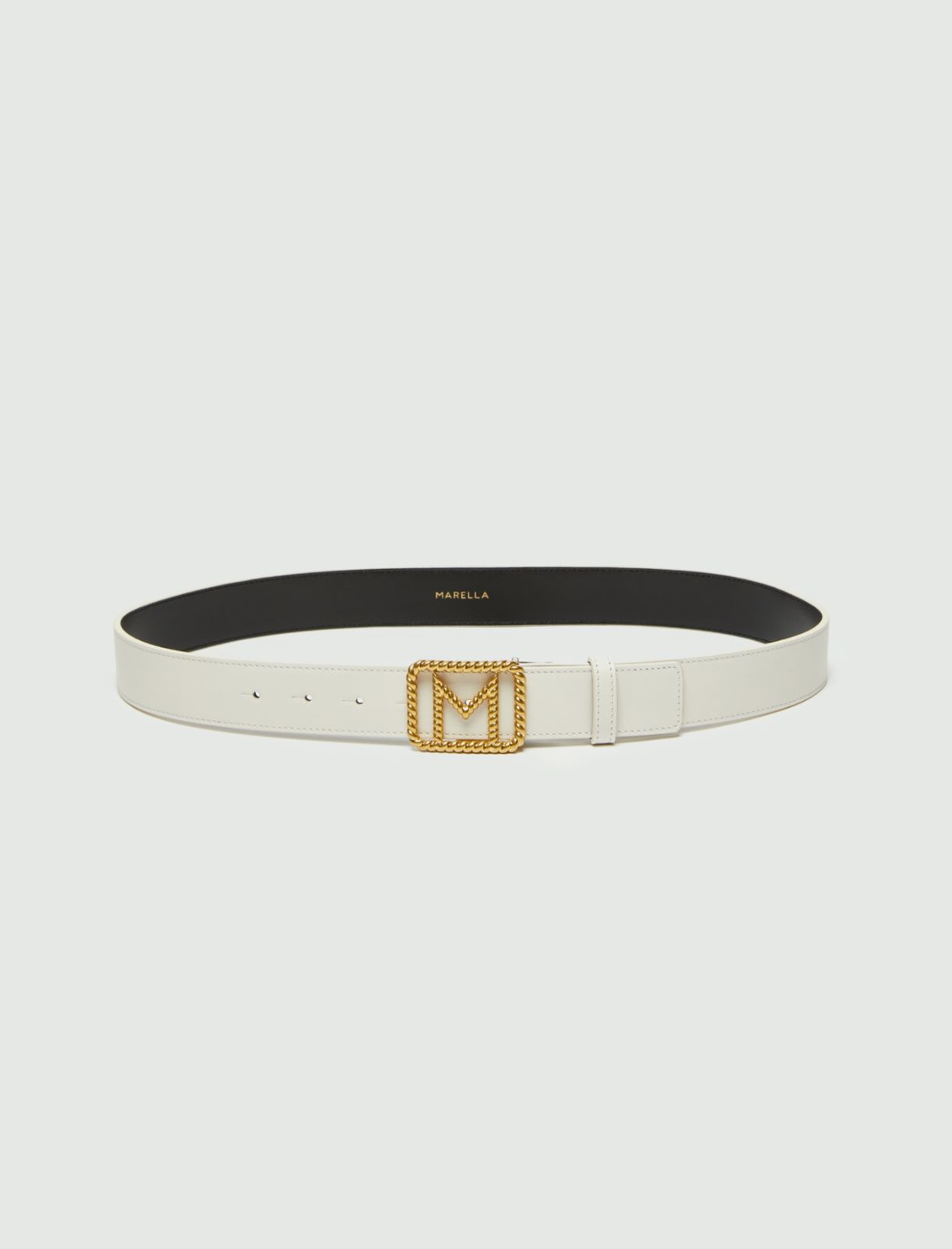 Cintura con logo - Bianco avorio - Marella