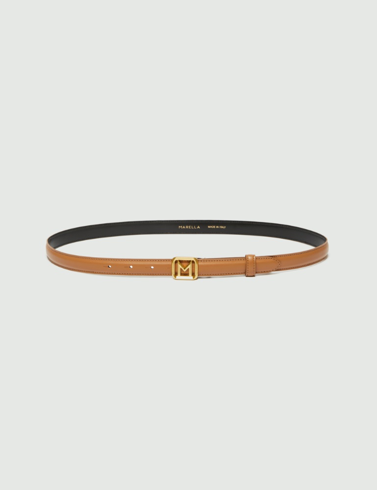 Leather belt - Camel - Marella