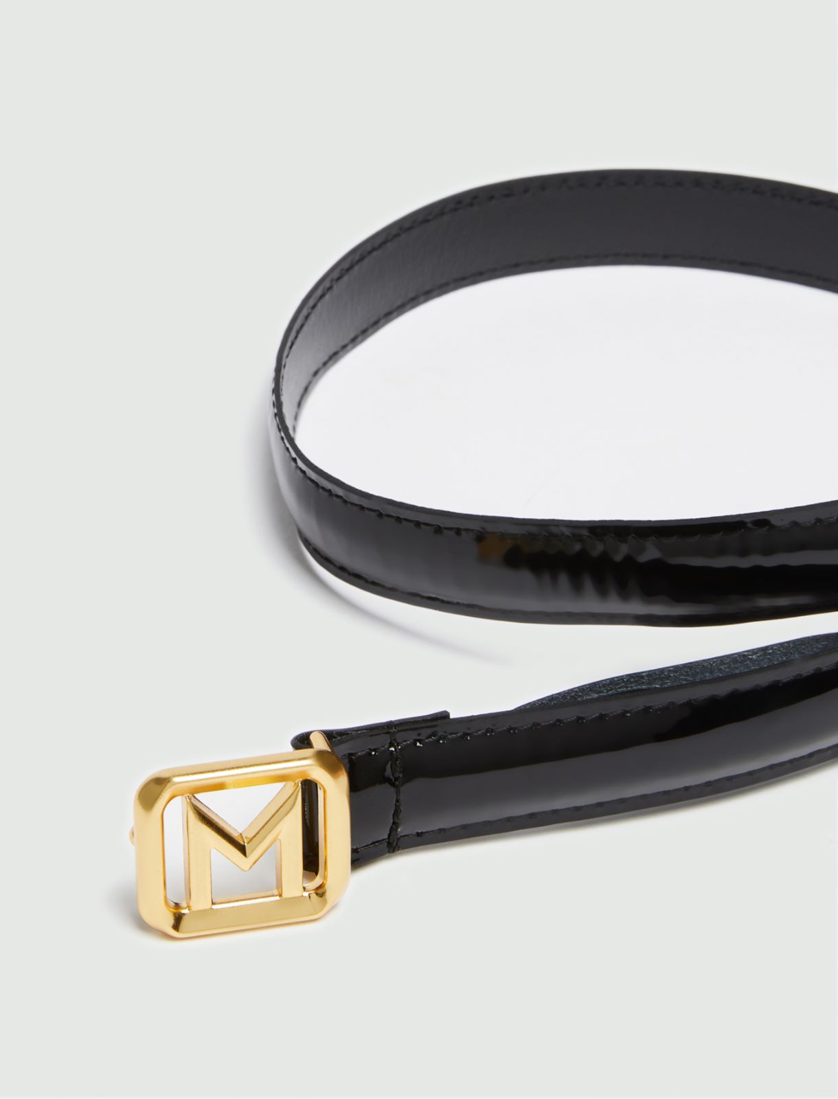 Patent leather belt - Black - Marella - 2