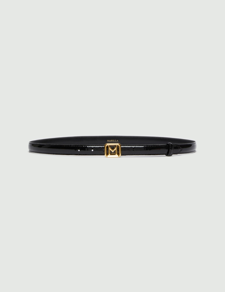 Patent leather belt - Black - Marella